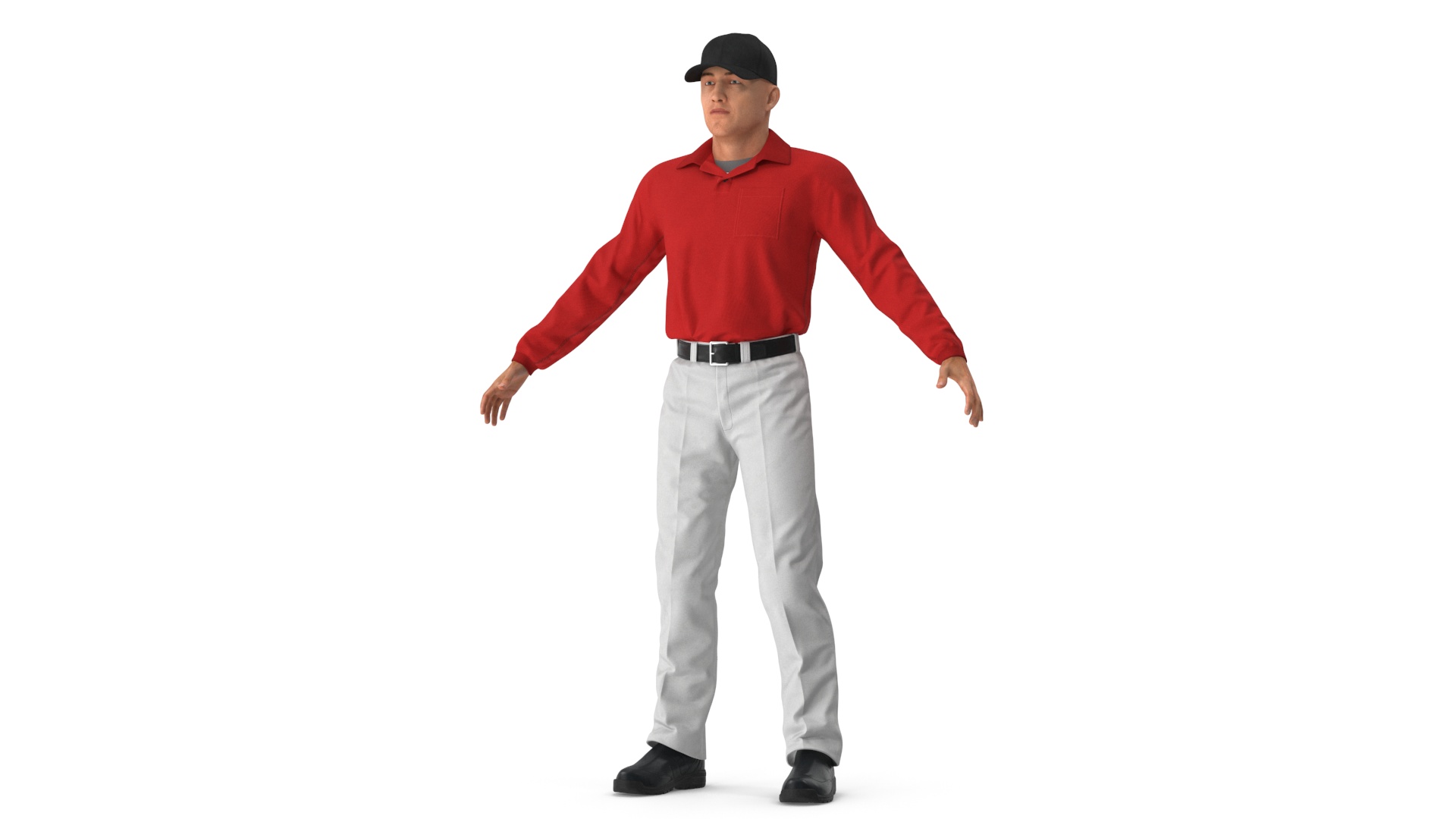 3D Young Man in Casual Clothes Rigged for Maya model