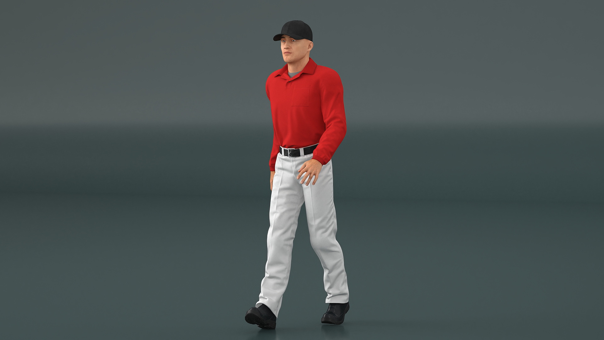 3D Young Man in Casual Clothes Rigged for Maya model