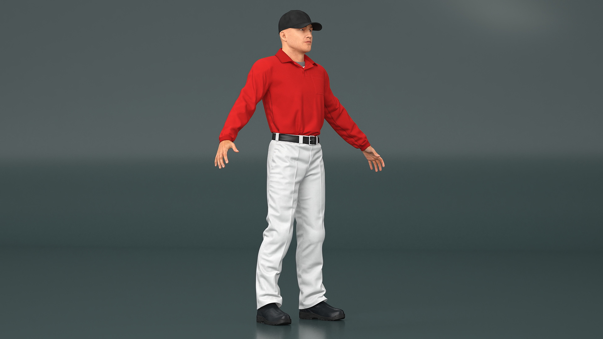 3D Young Man in Casual Clothes Rigged for Maya model