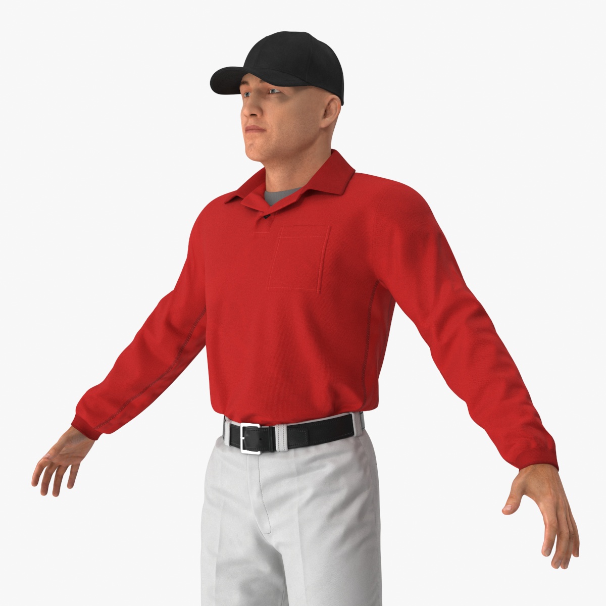 3D Young Man in Casual Clothes Rigged for Maya model