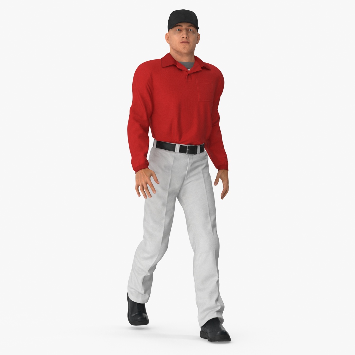 3D Young Man in Casual Clothes Rigged for Maya model