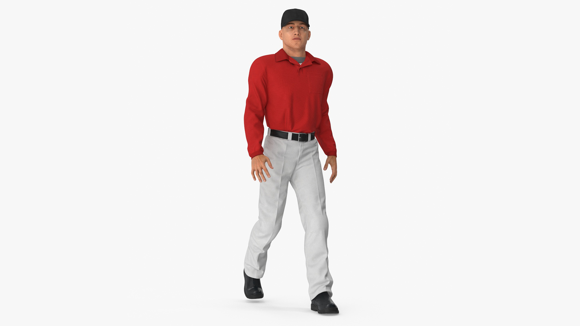 3D Young Man in Casual Clothes Rigged for Maya model