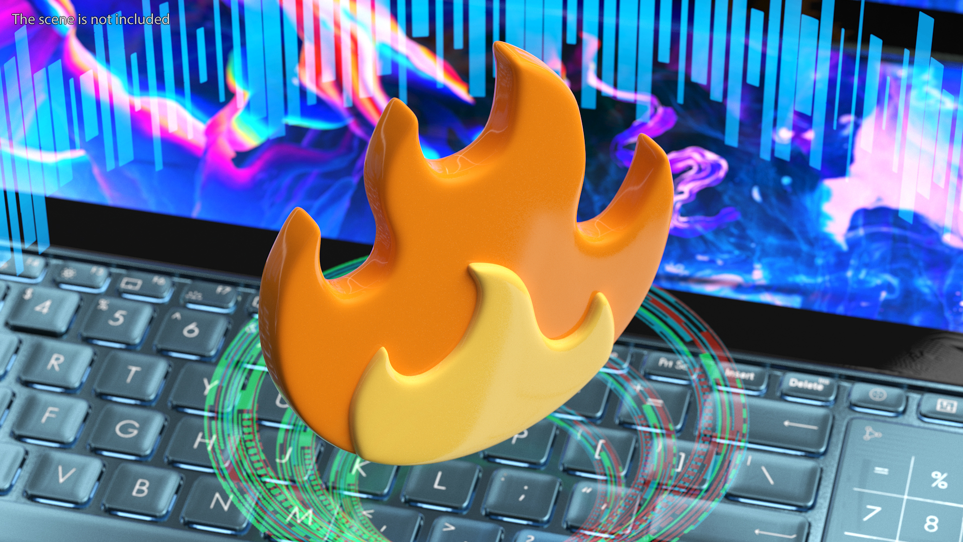 3D model Fire Emoji