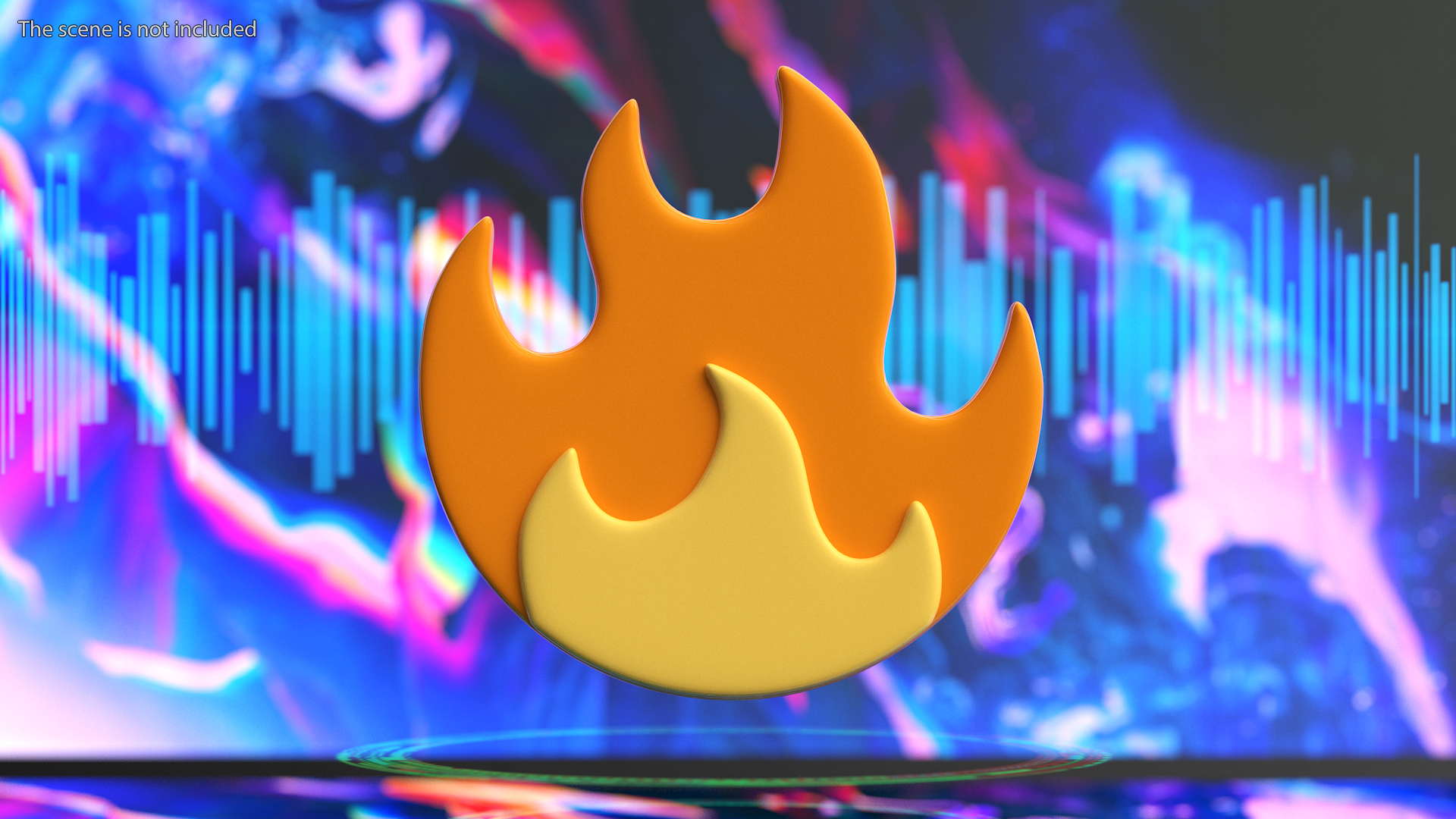 3D model Fire Emoji