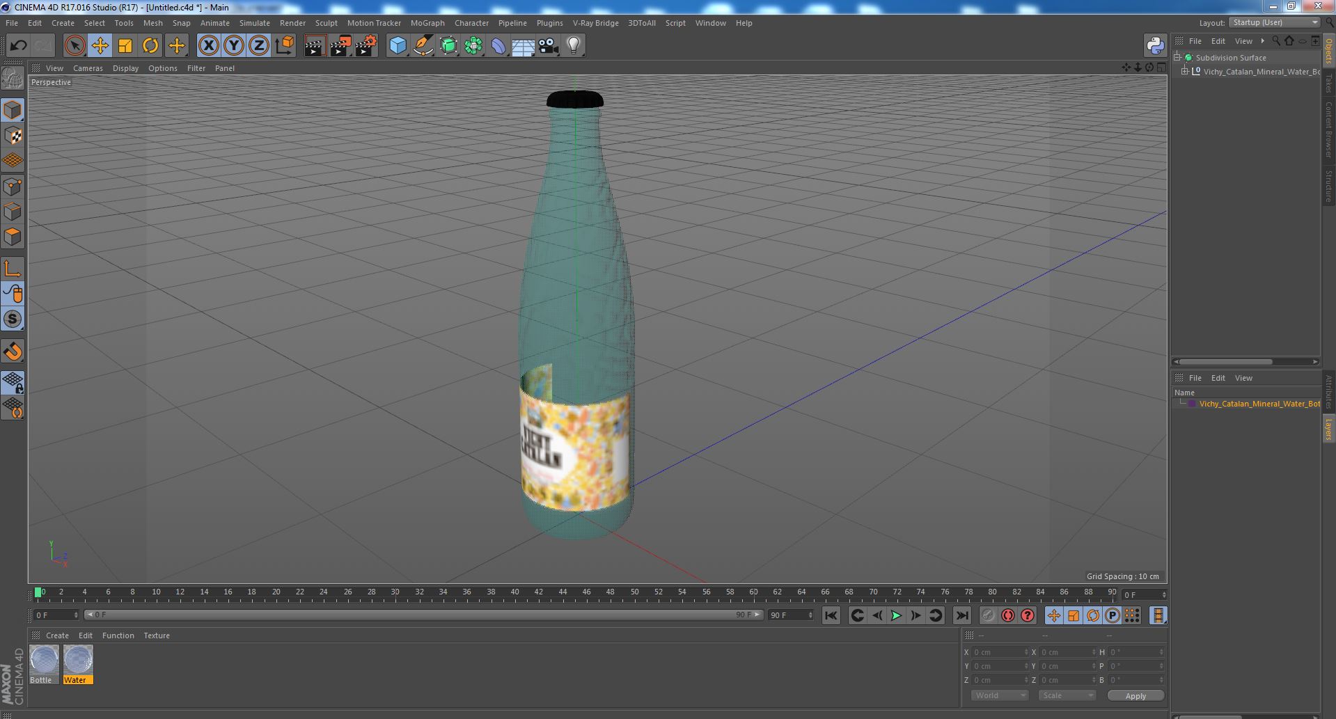 Vichy Catalan Mineral Water Bottle 3D model