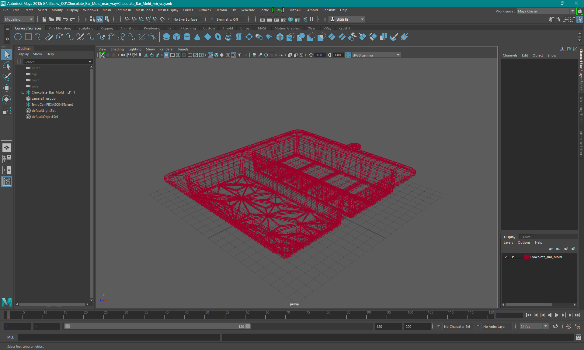 3D Chocolate Bar Mold model