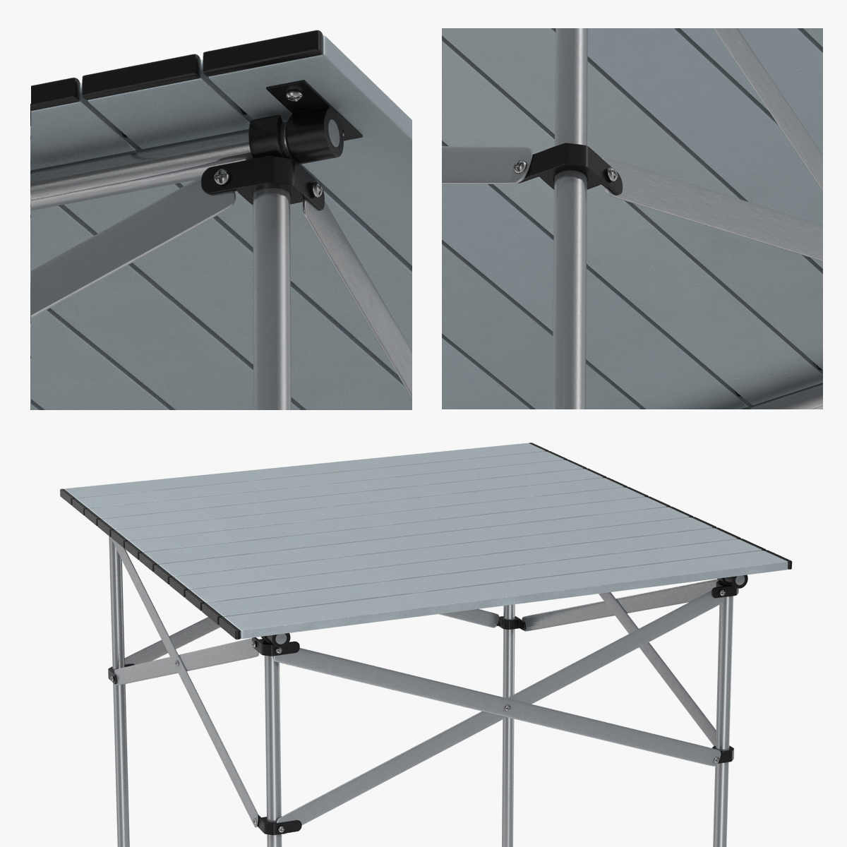 Aluminum Picnic Table Folding 3D model