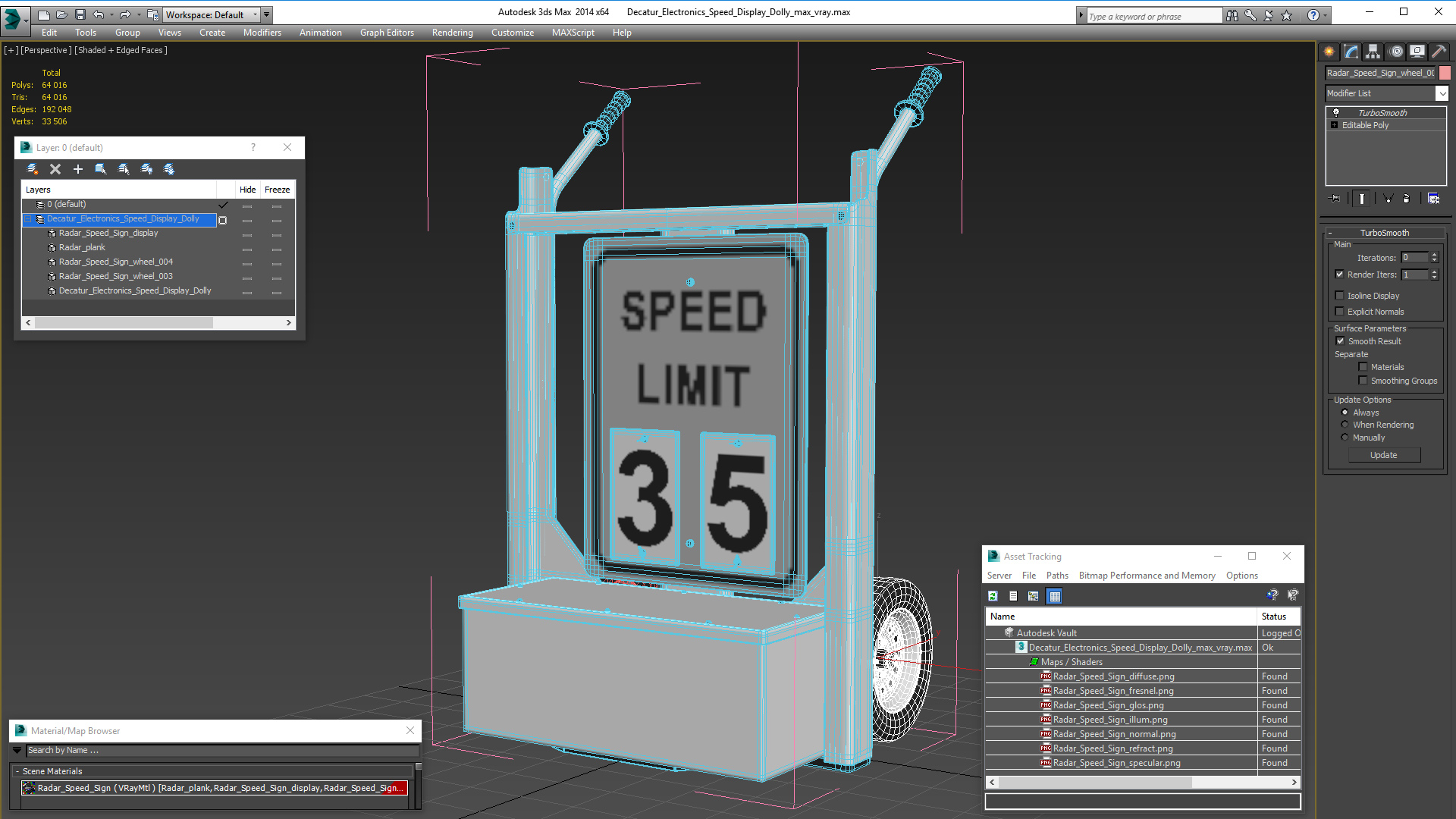 Decatur Electronics Speed Display Dolly 3D model