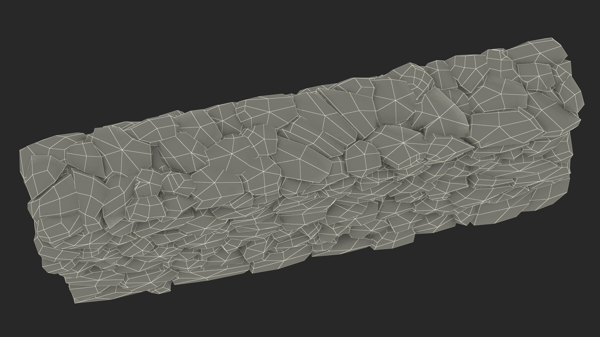 Stone Block Fence 3D