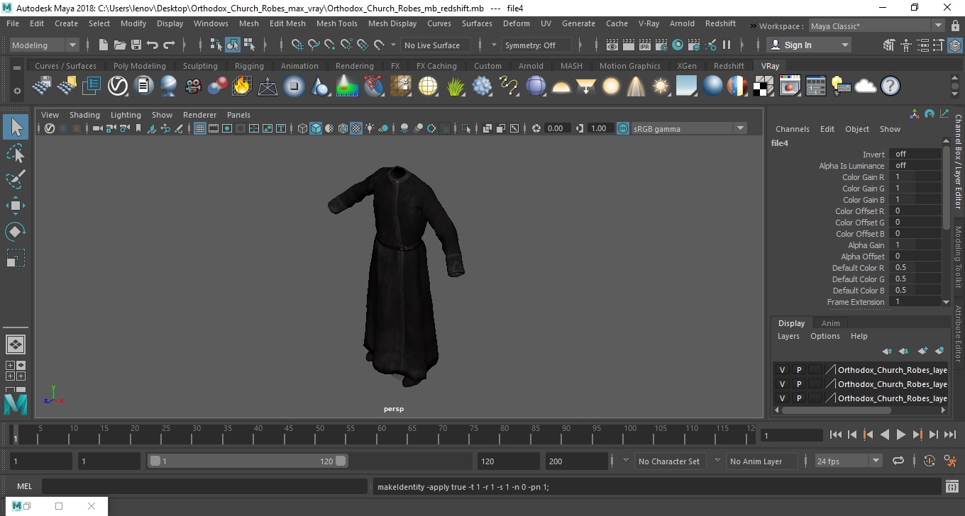 3D Orthodox Church Robes