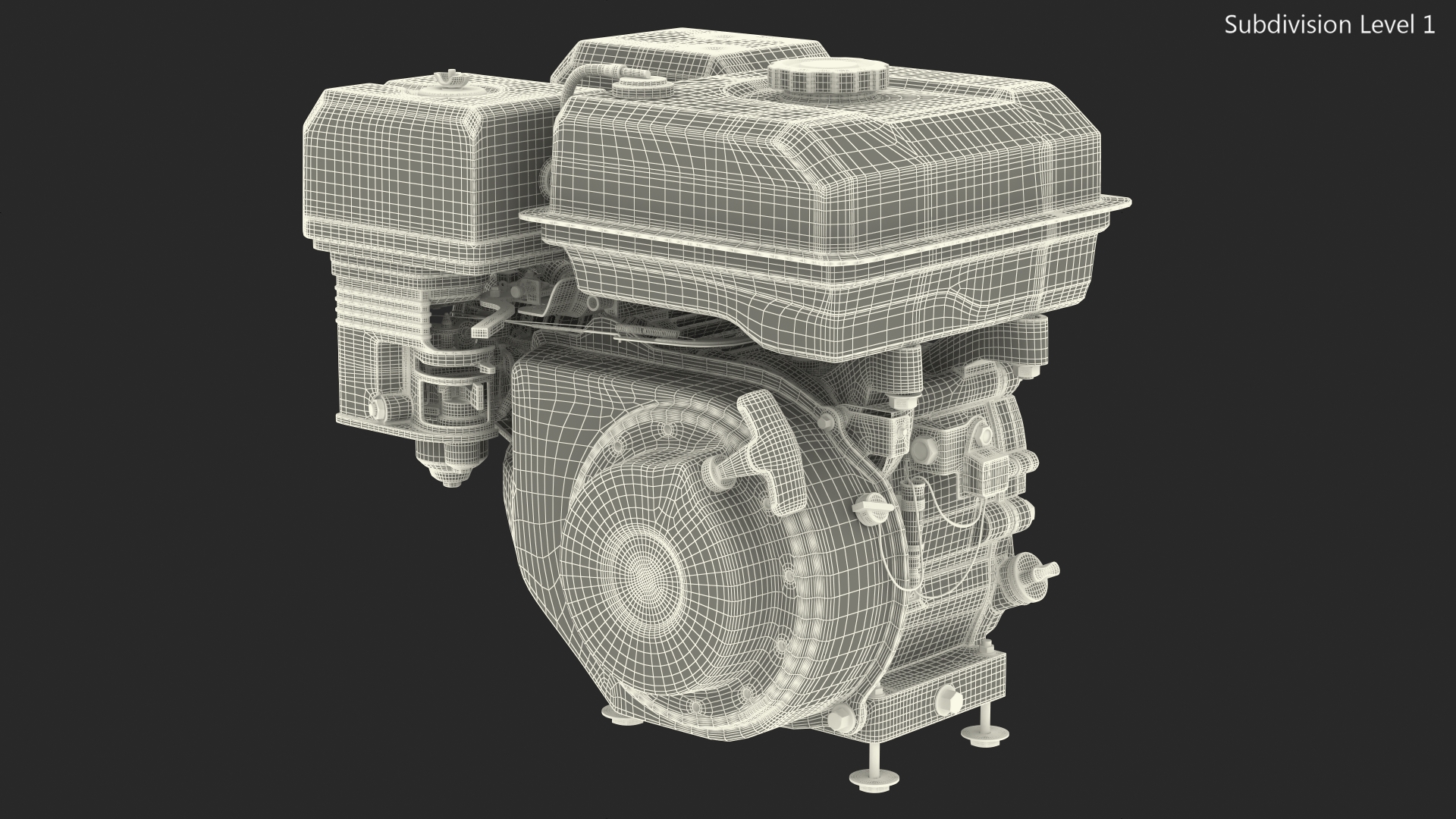 Horizontal Shaft Gas Engine 3D