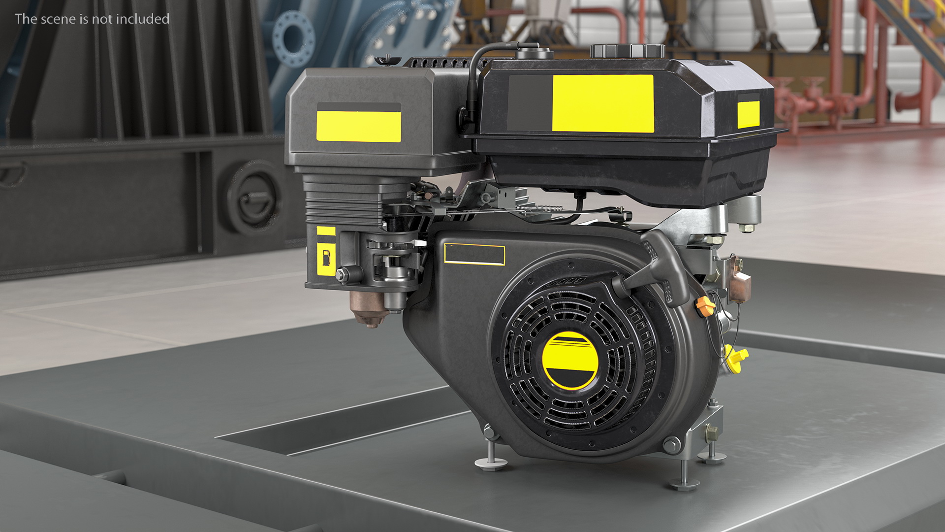 Horizontal Shaft Gas Engine 3D