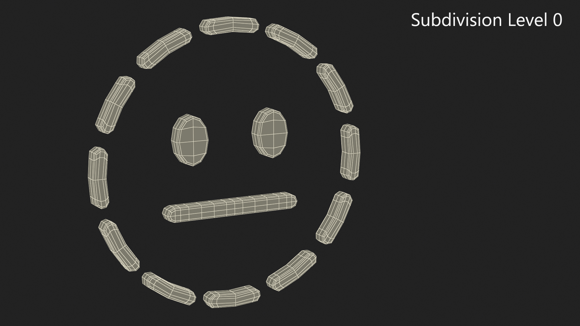 Emoji Dotted Line Face 3D