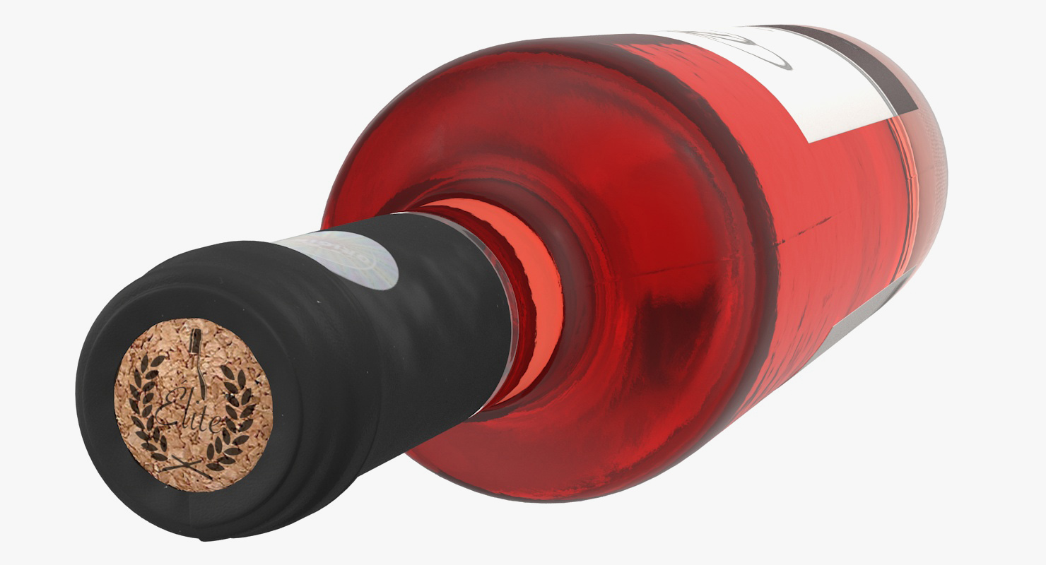 3D Rose Wine Bottle