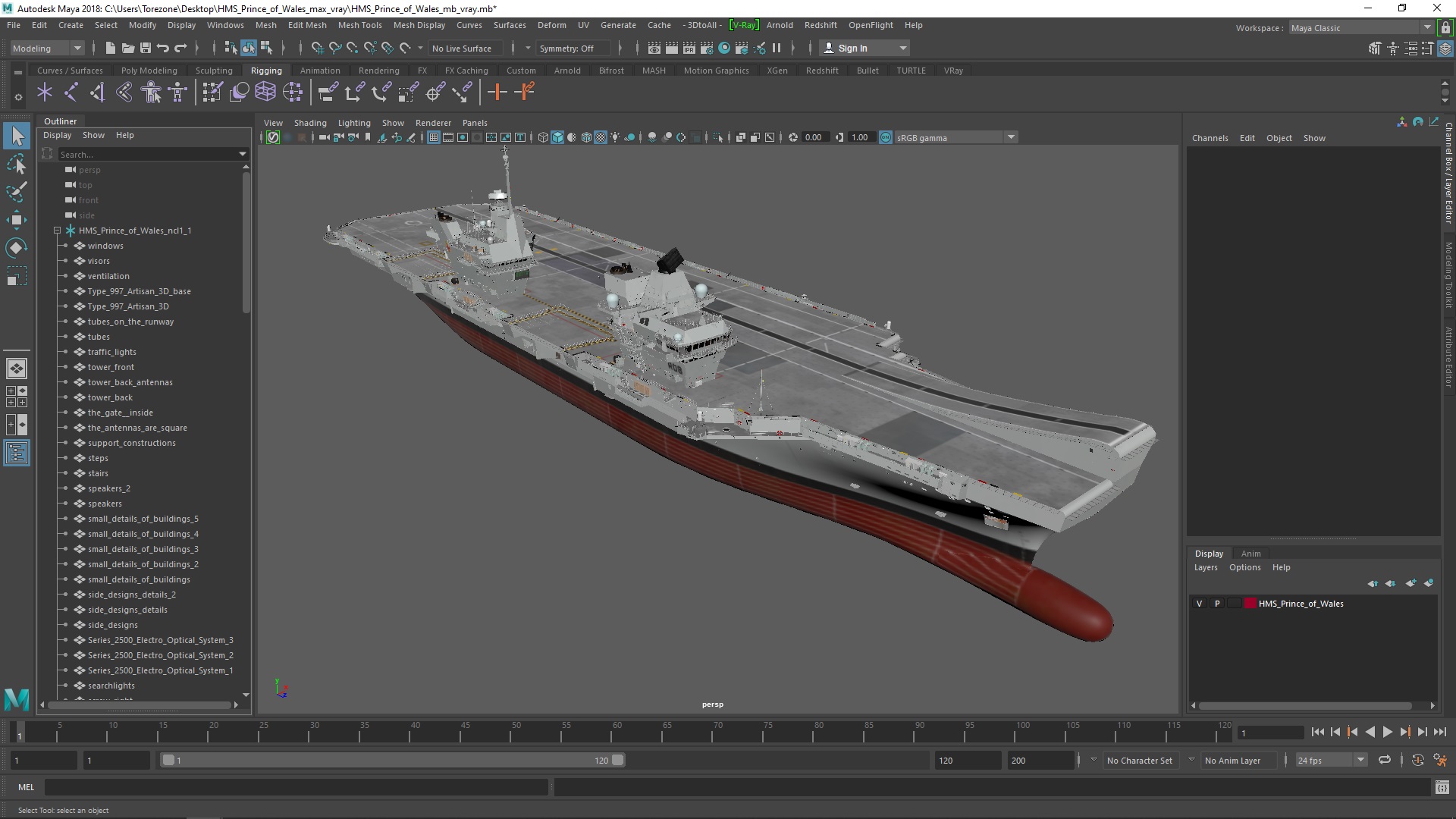 HMS Prince of Wales 3D model