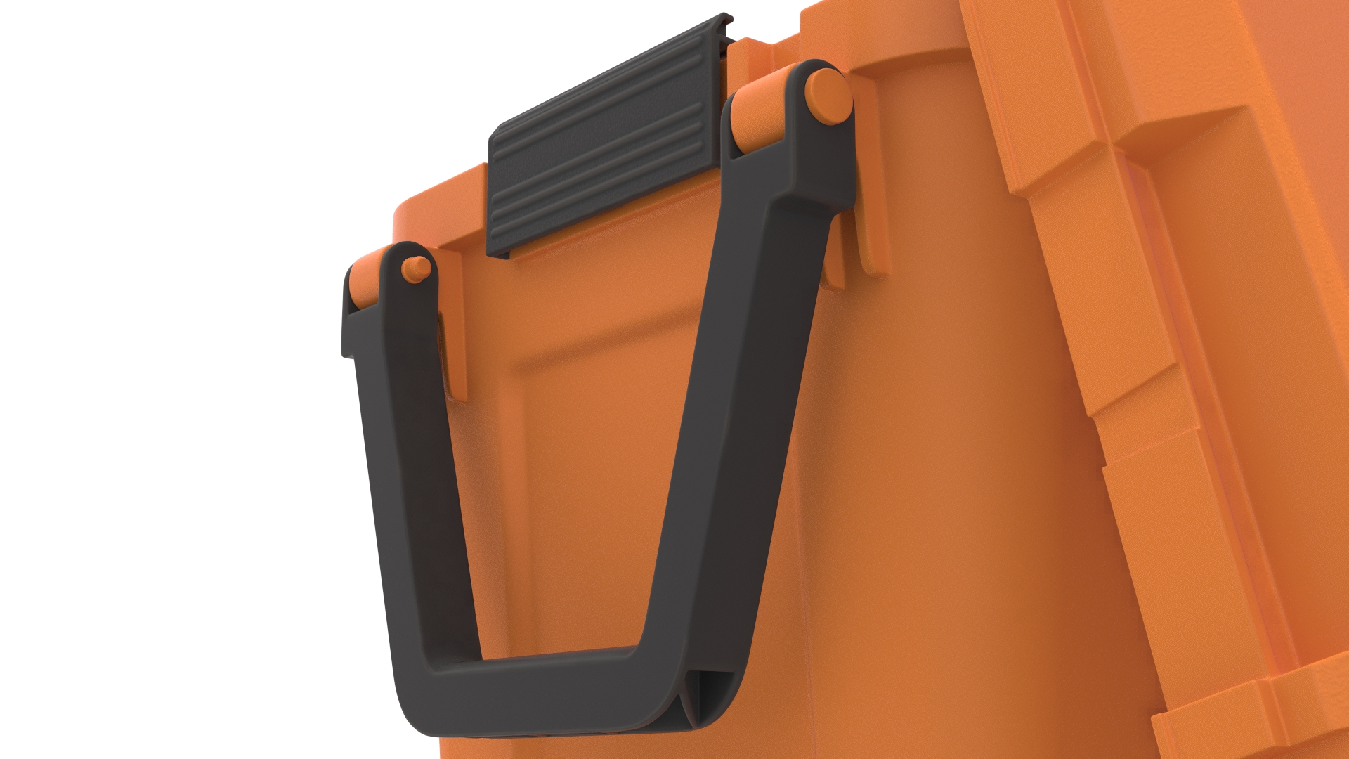 Plastic Toolbox Orange 3D