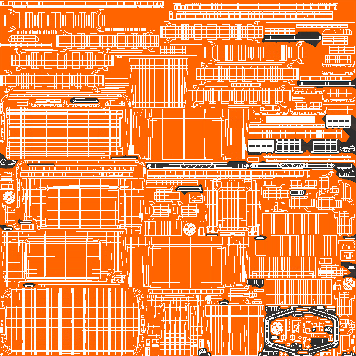 Plastic Toolbox Orange 3D