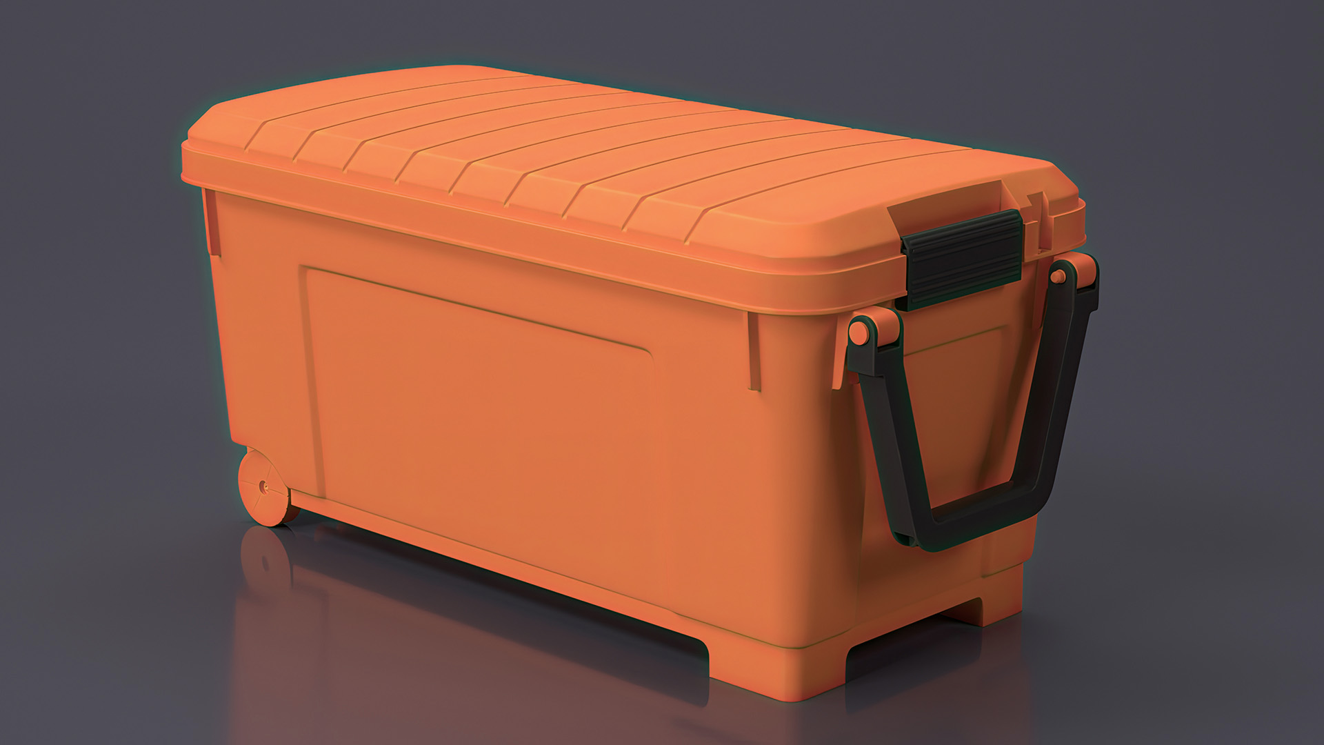 Plastic Toolbox Orange 3D