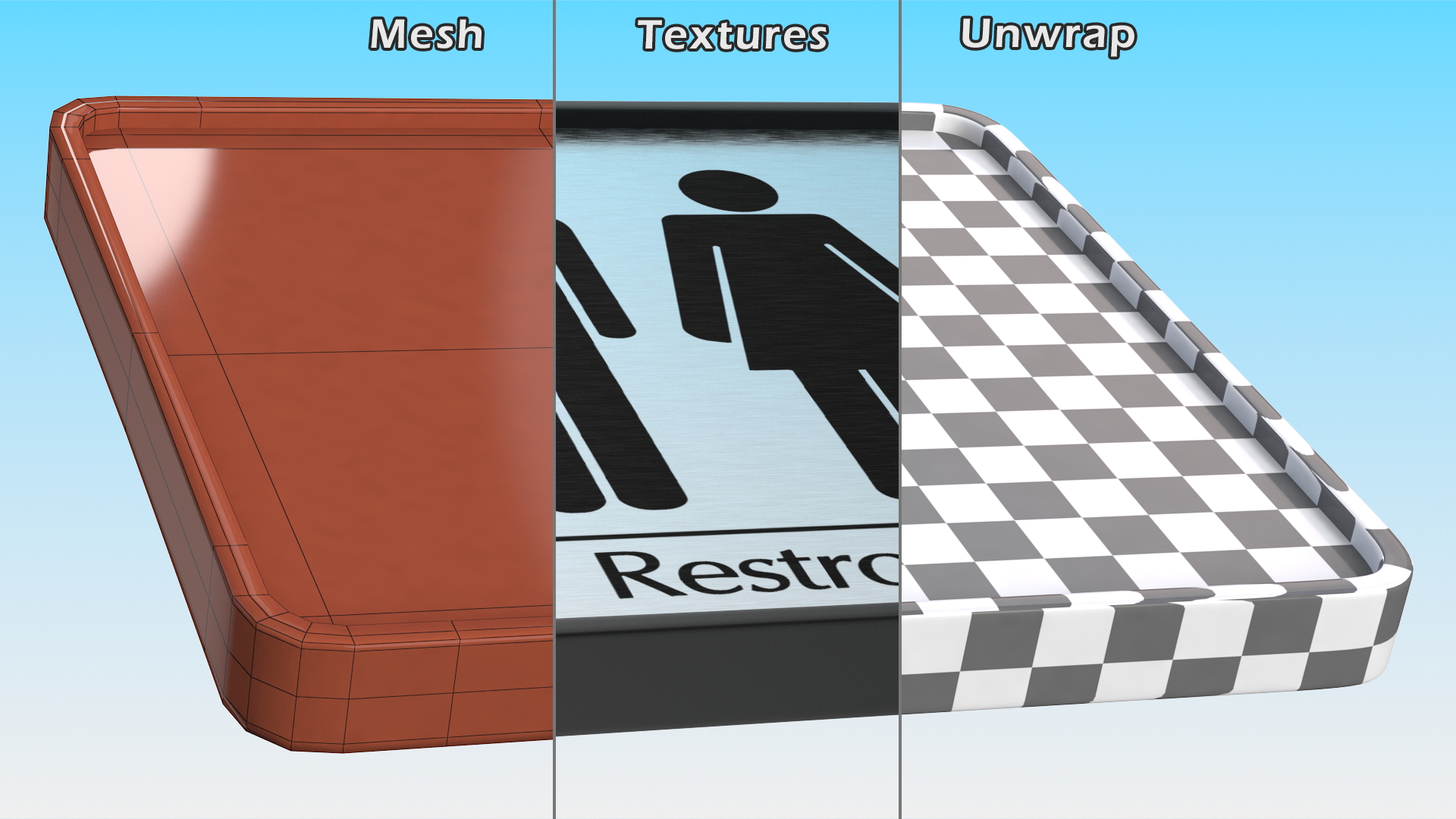 Restroom Compliance Sign 3D model