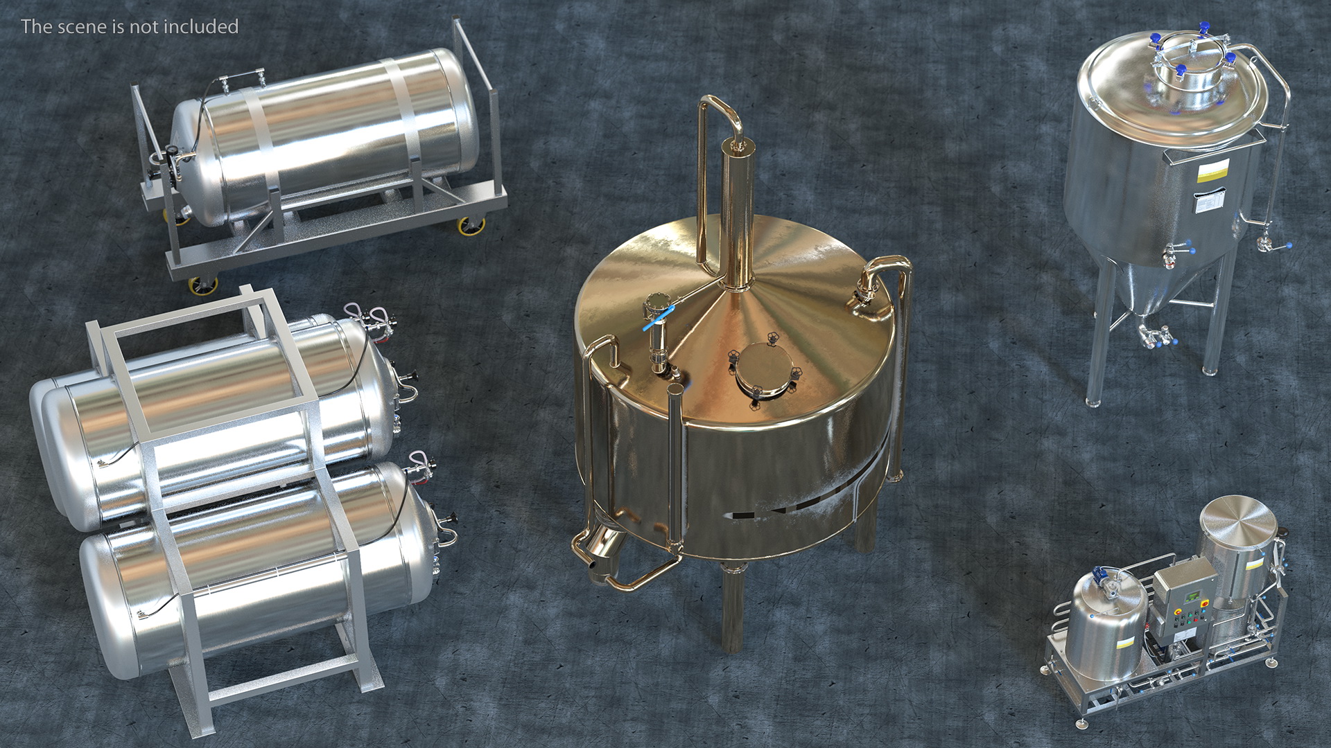 3D model Distillation Cooling Tank