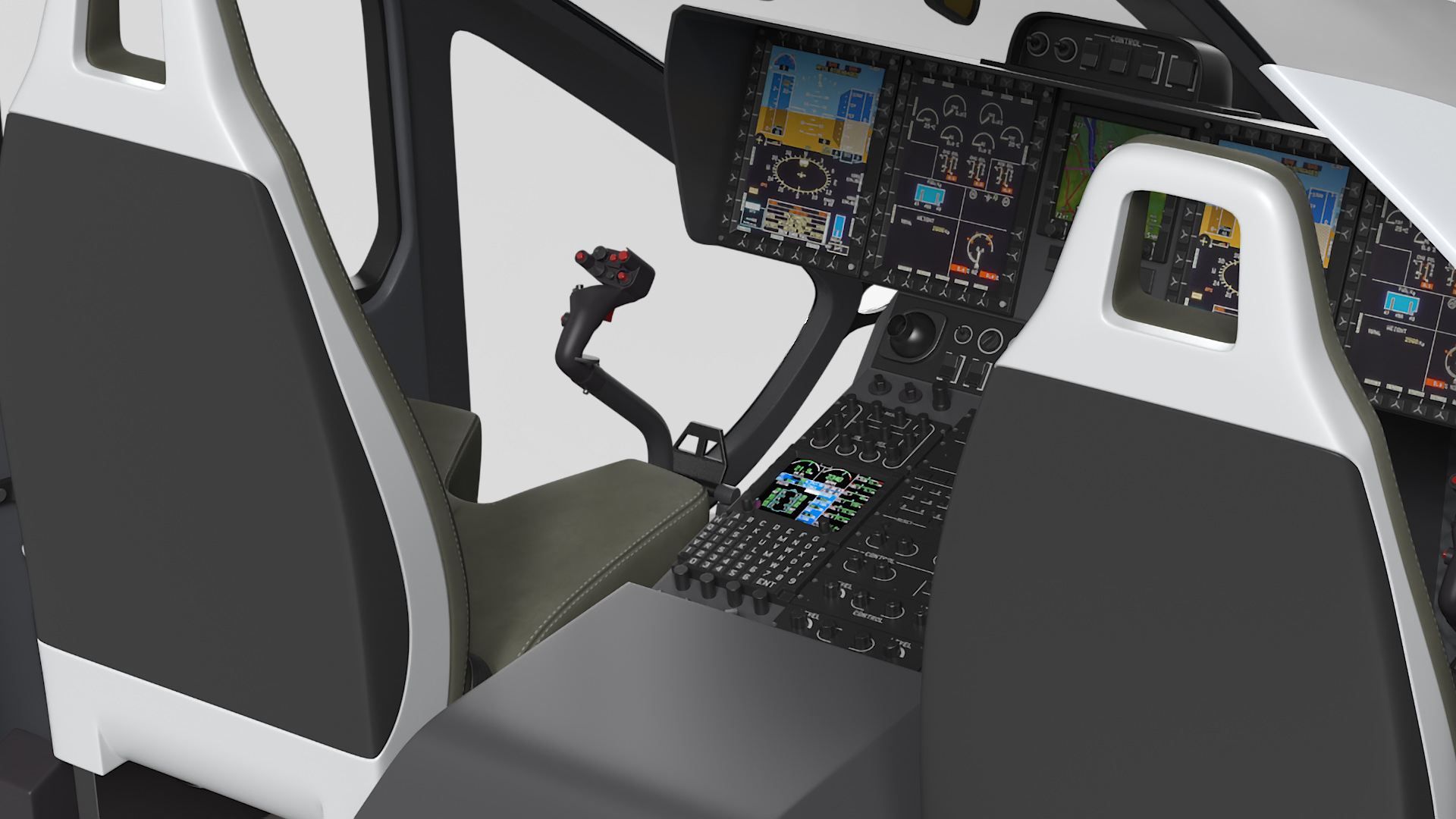 3D model Private Helicopter Pilot Cabin