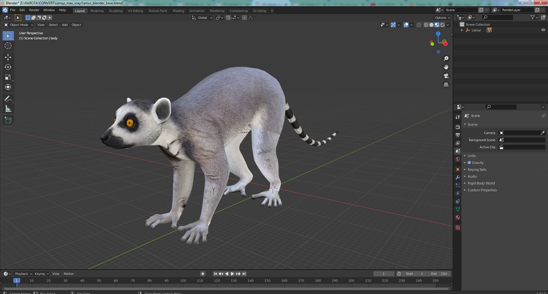 Lemur 3D model