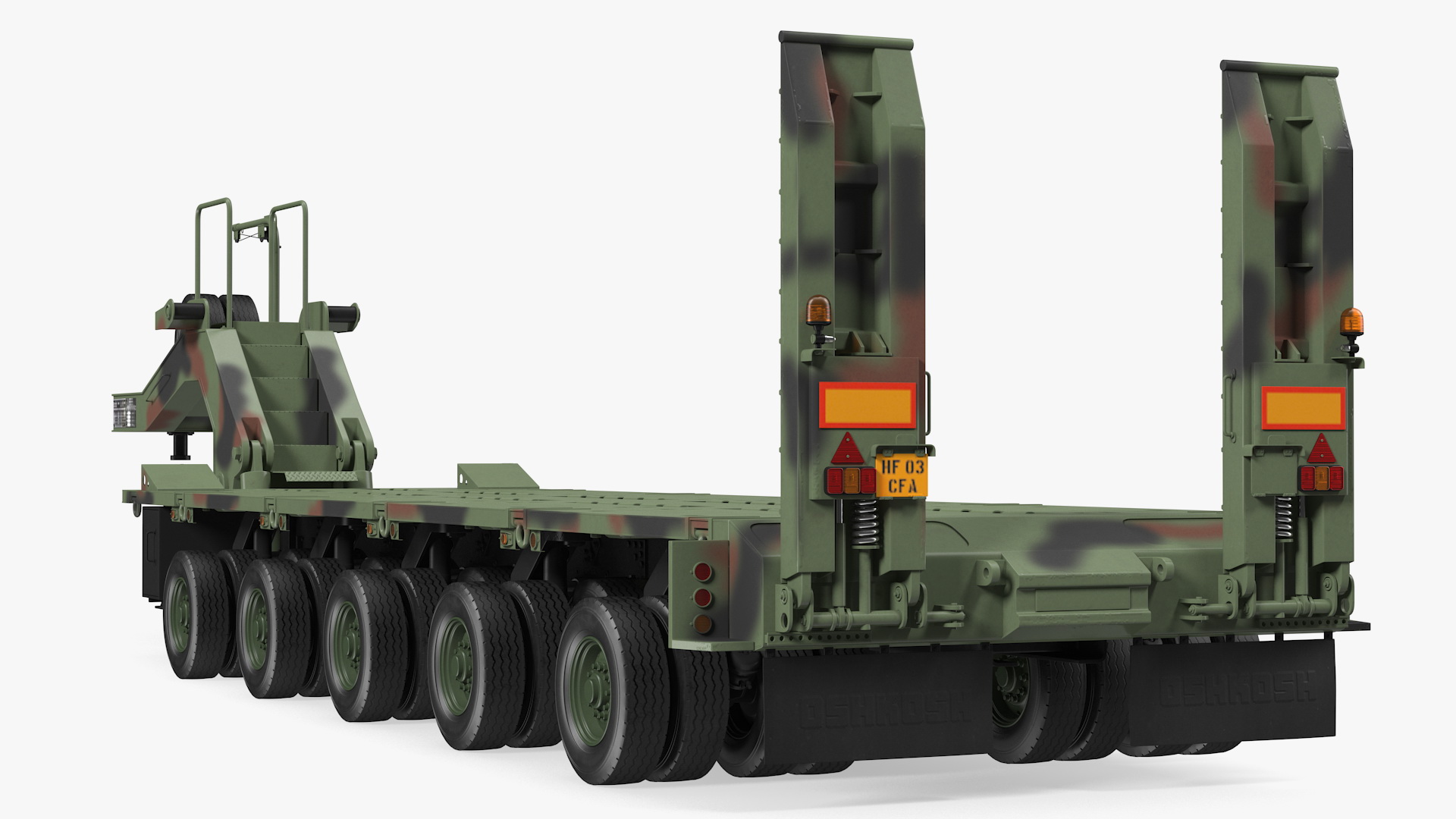 3D model Tank Transporter M1000 Semi-Trailer with M1 Abrams