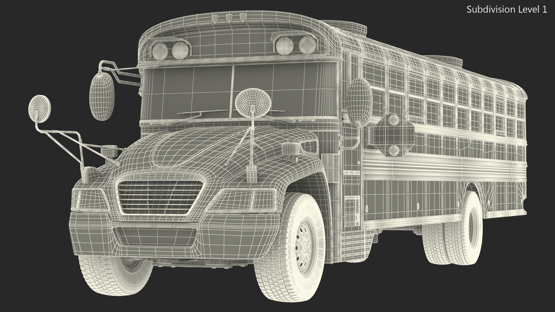 School Bus Exterior Only 3D model