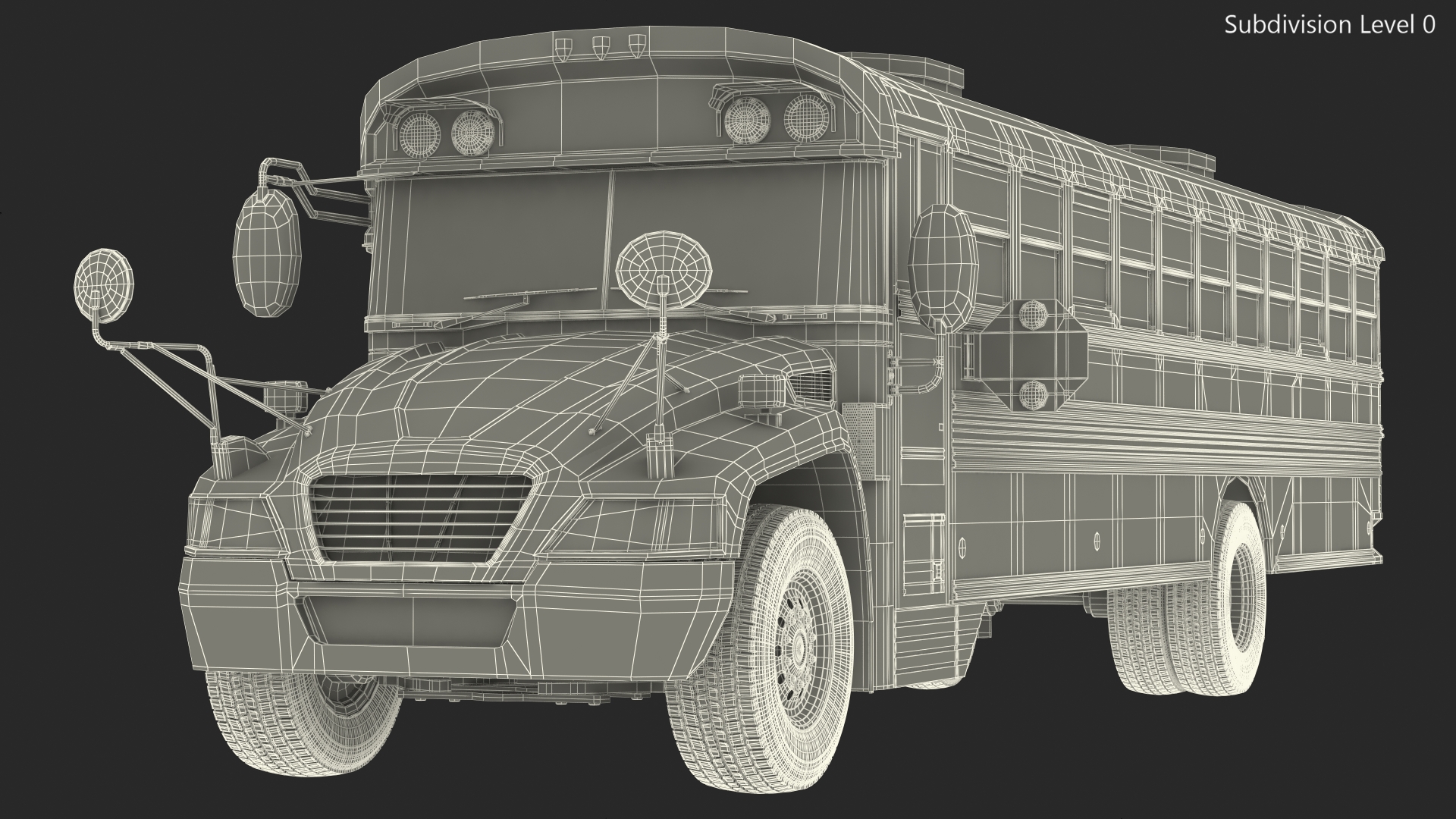 School Bus Exterior Only 3D model