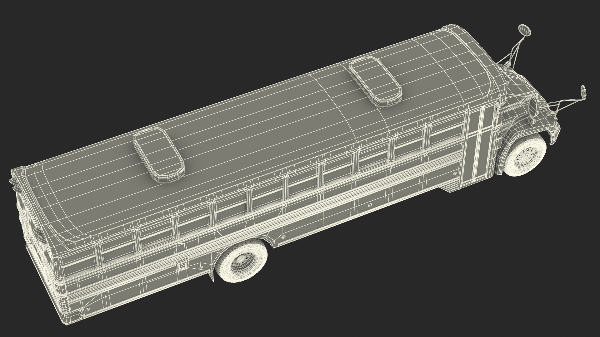 School Bus Exterior Only 3D model