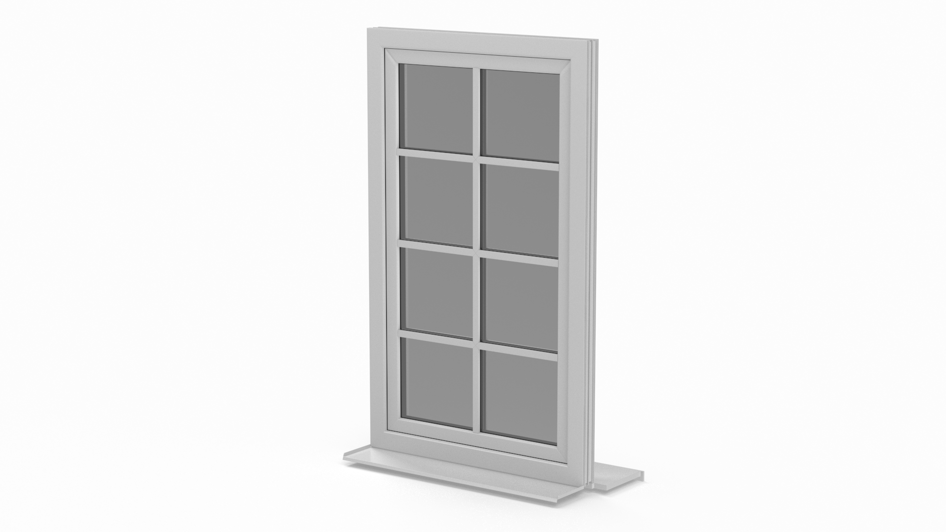 3D Classic Casement Window model