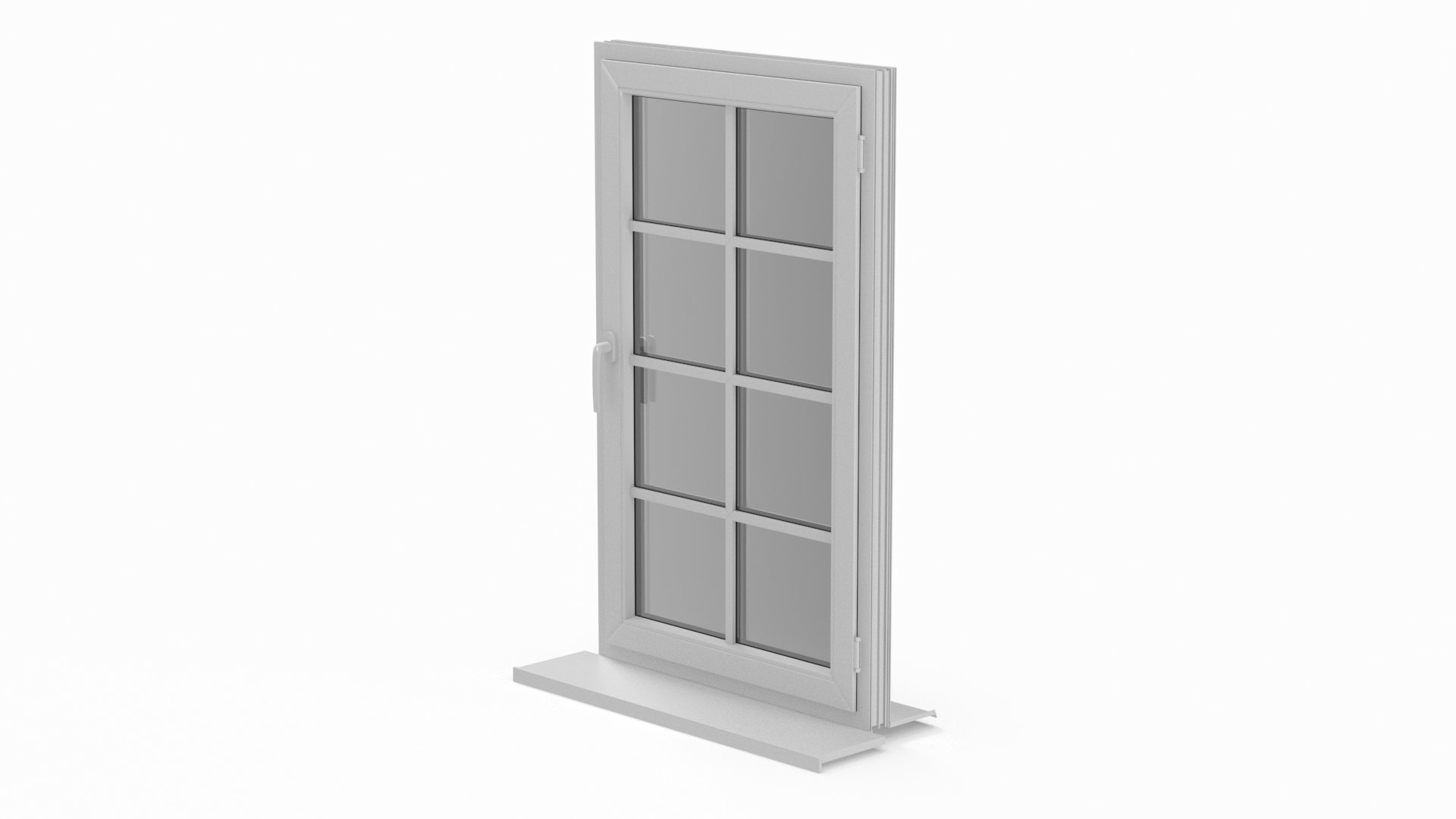 3D Classic Casement Window model