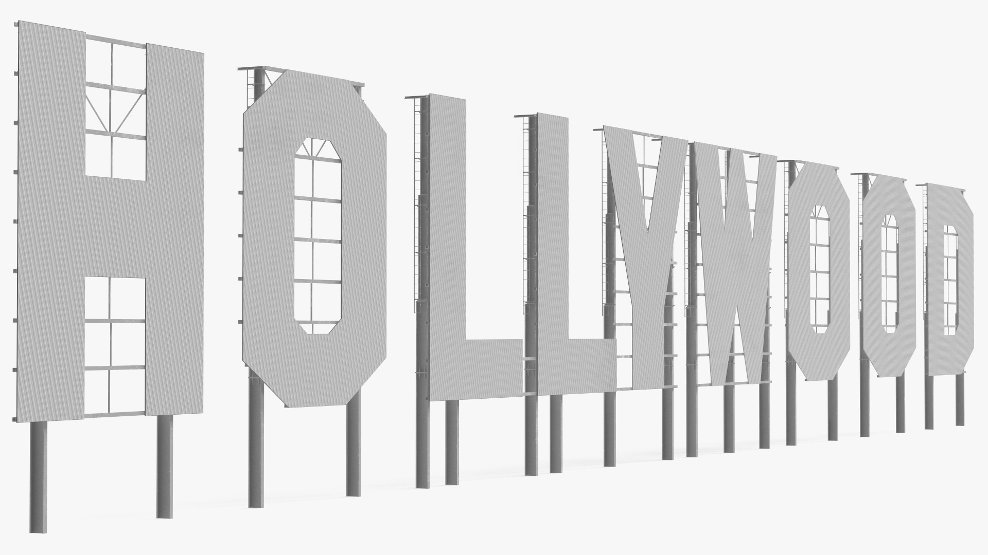 Hollywood sign 3D model