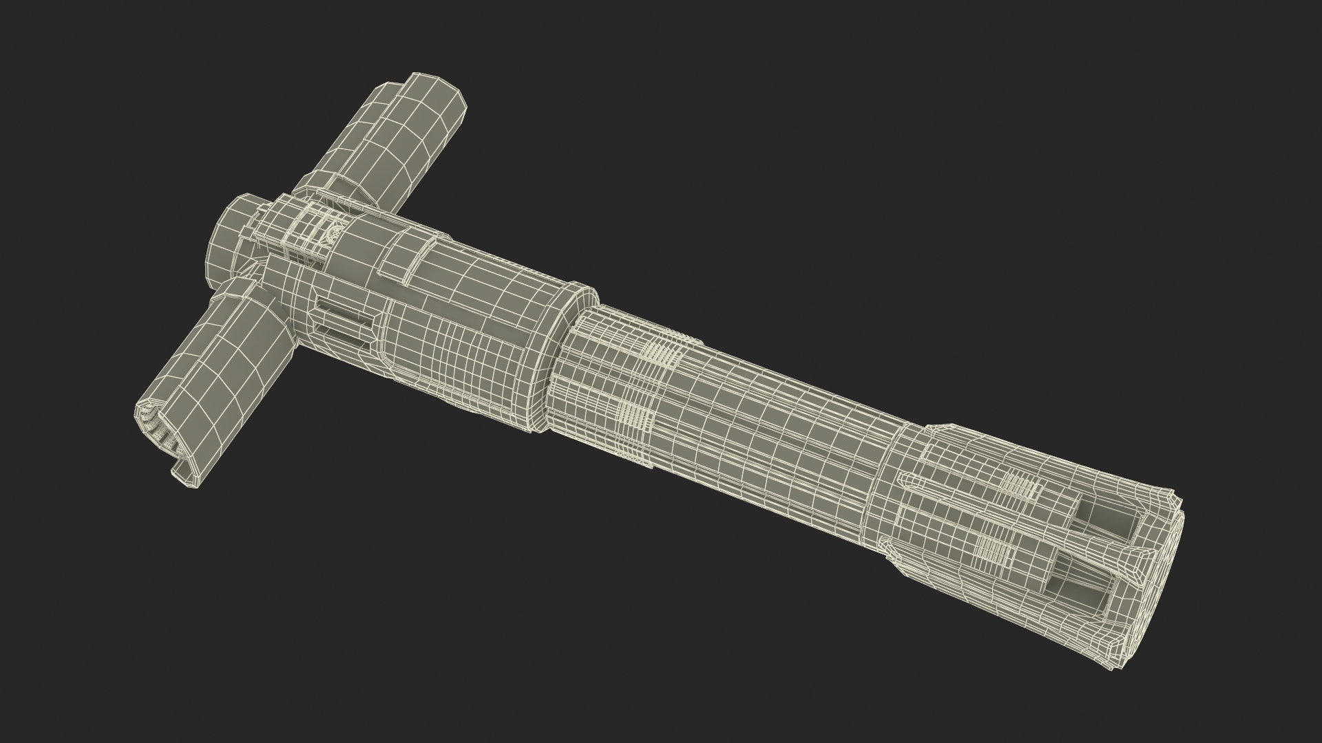 Kylo Rens Lightsaber Off 3D model