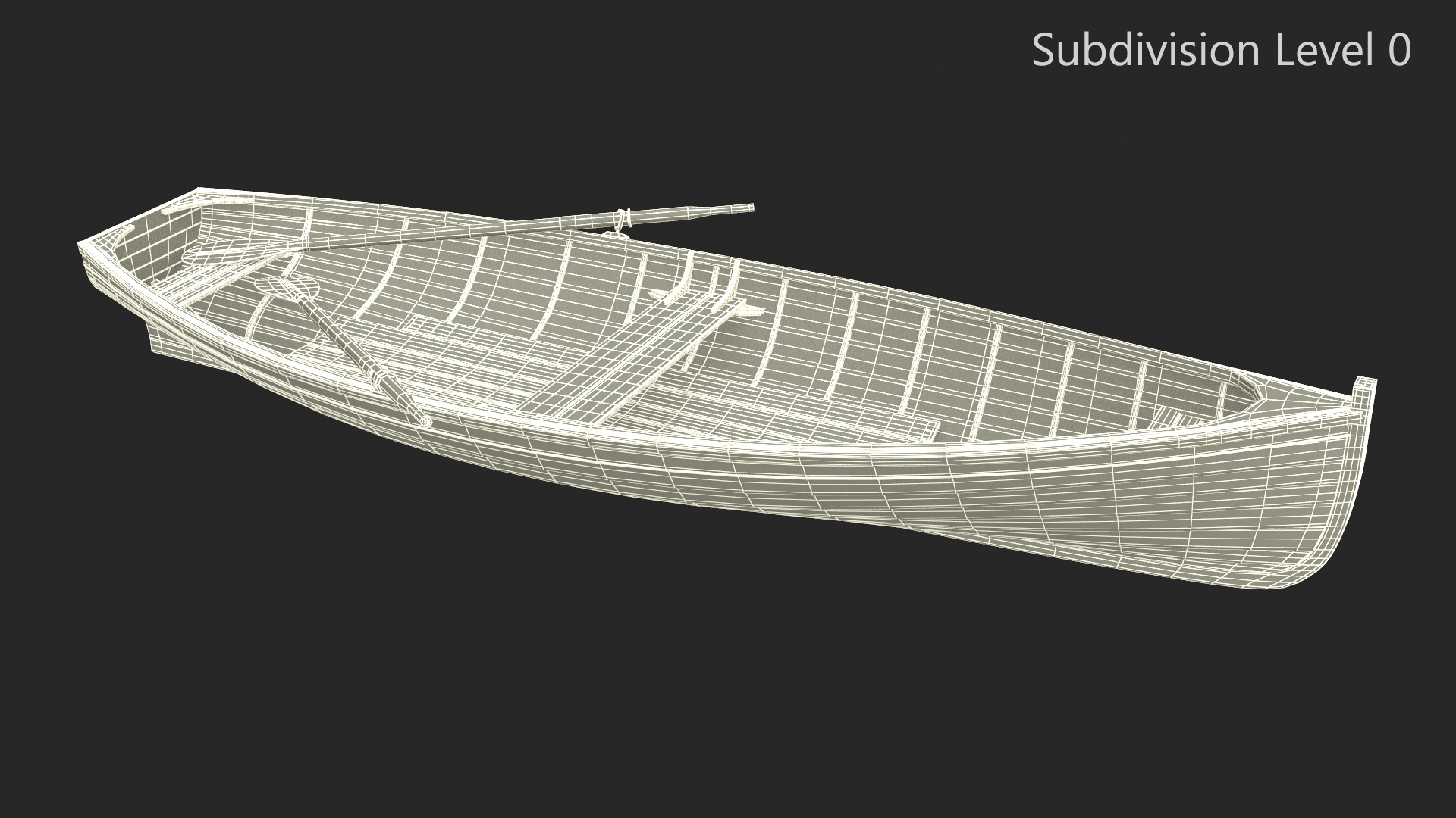 Old Modern Whitehall Row Boat 3D model