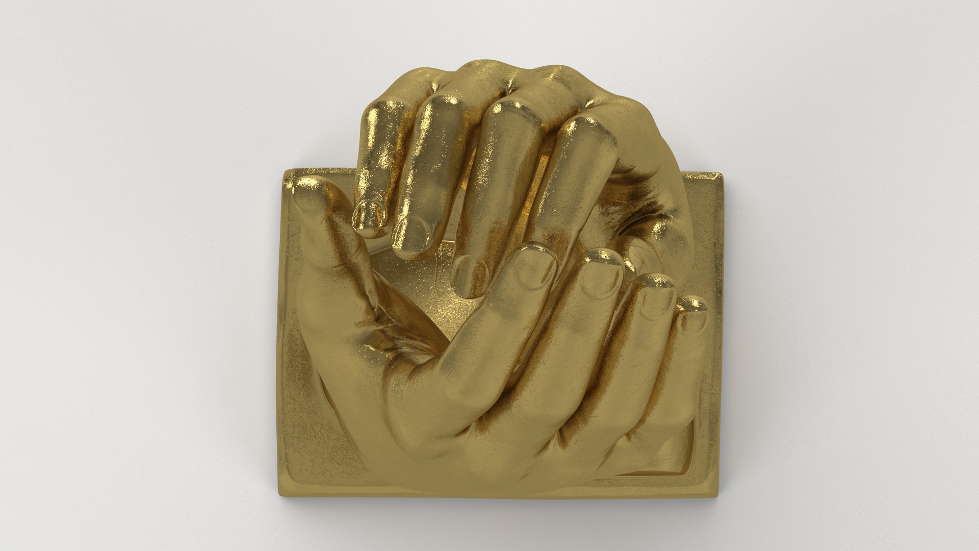 3D model Hands Sculpture Gold