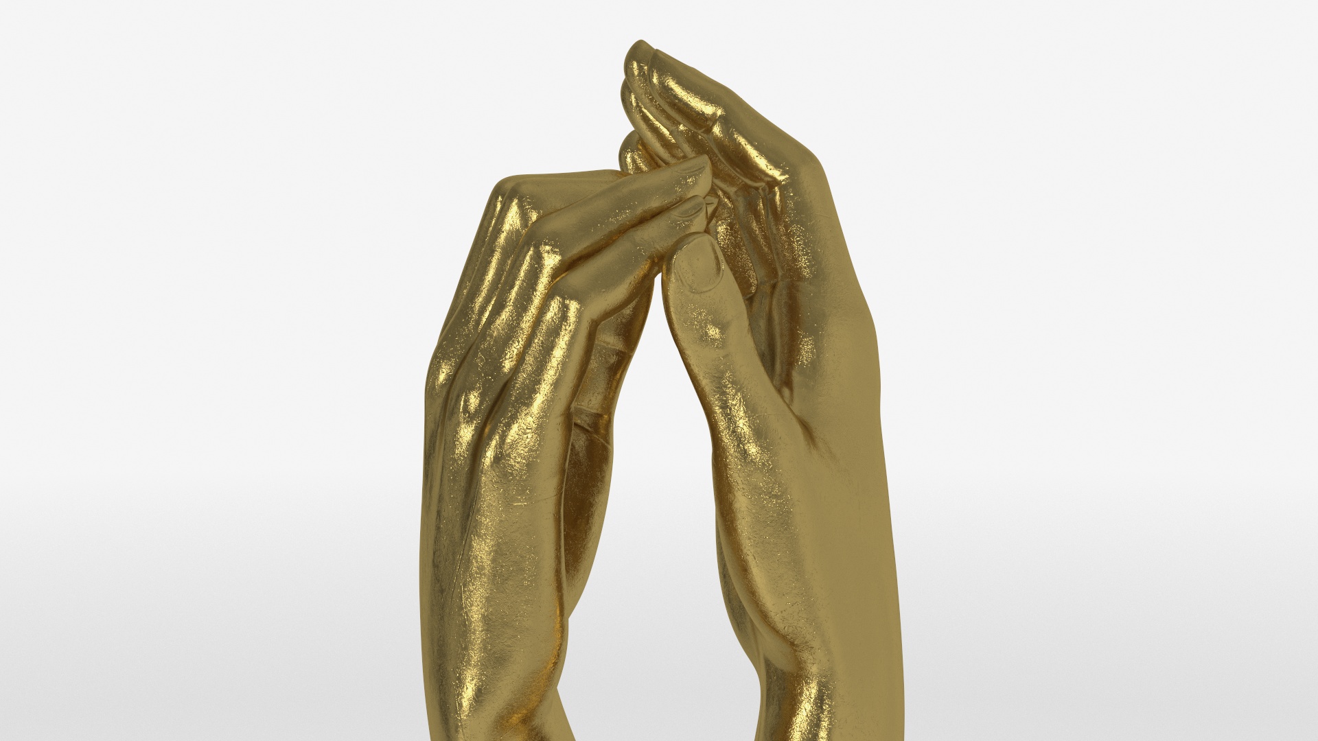 3D model Hands Sculpture Gold