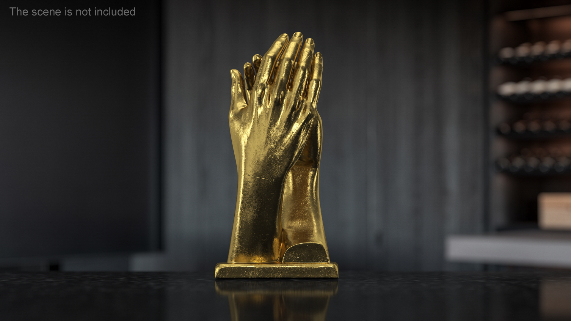 3D model Hands Sculpture Gold