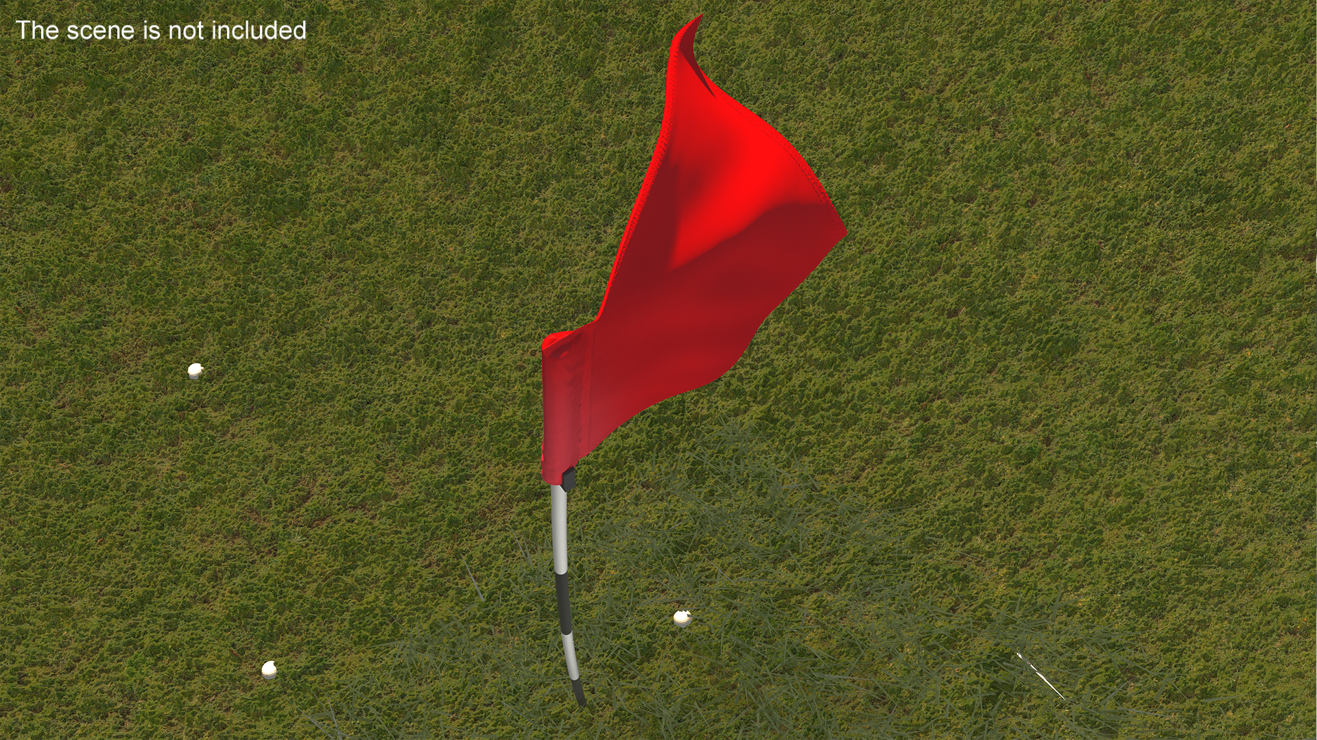 3D Golf Pin Flag model