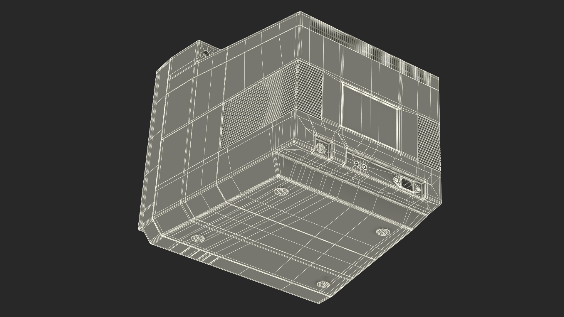 Old CRT Computer Monitor Display 3D