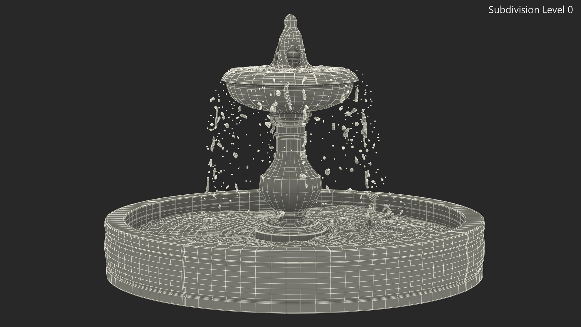 Classic Stone Garden Fountain 3D model