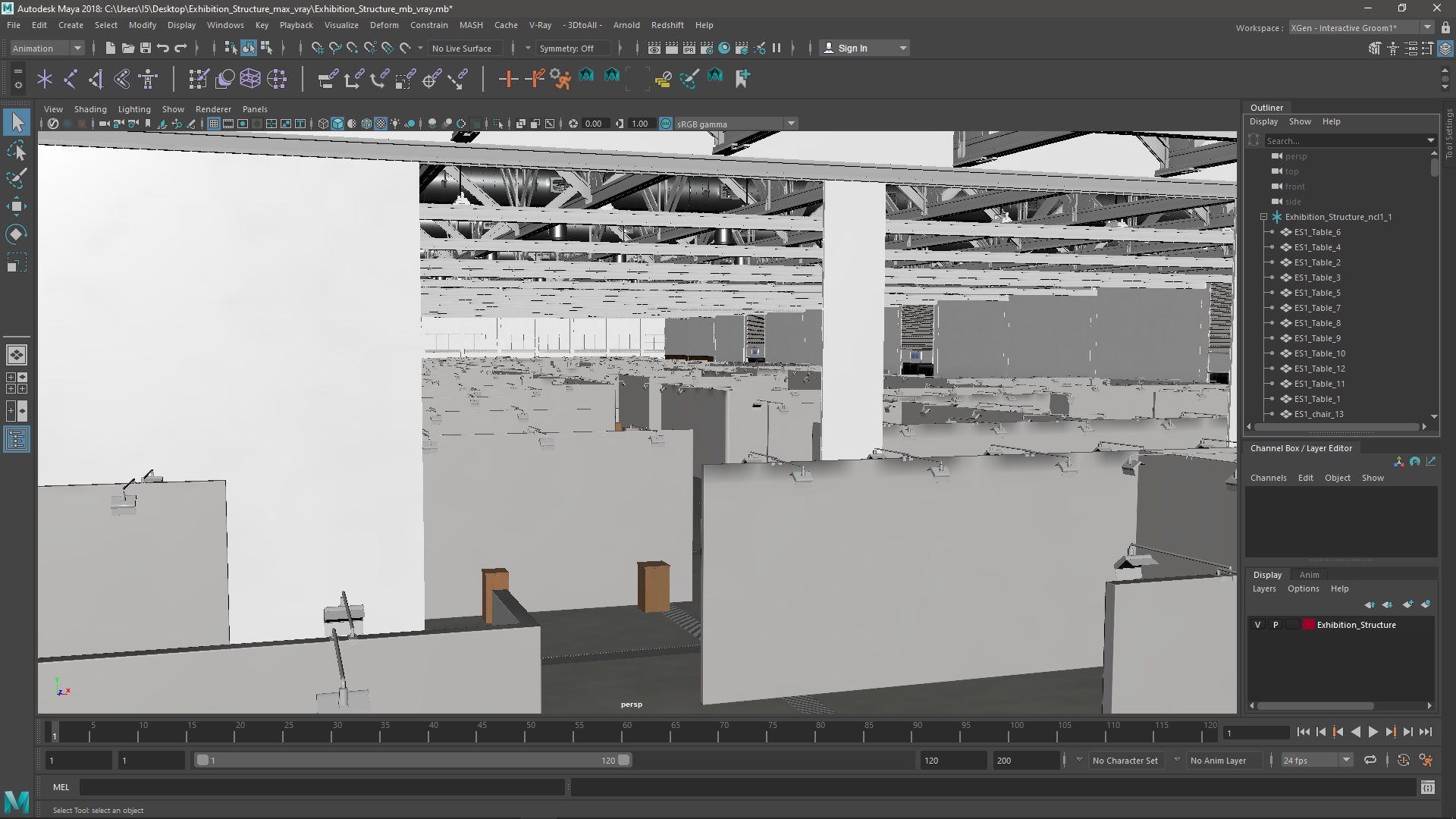 3D model Exhibition Structure