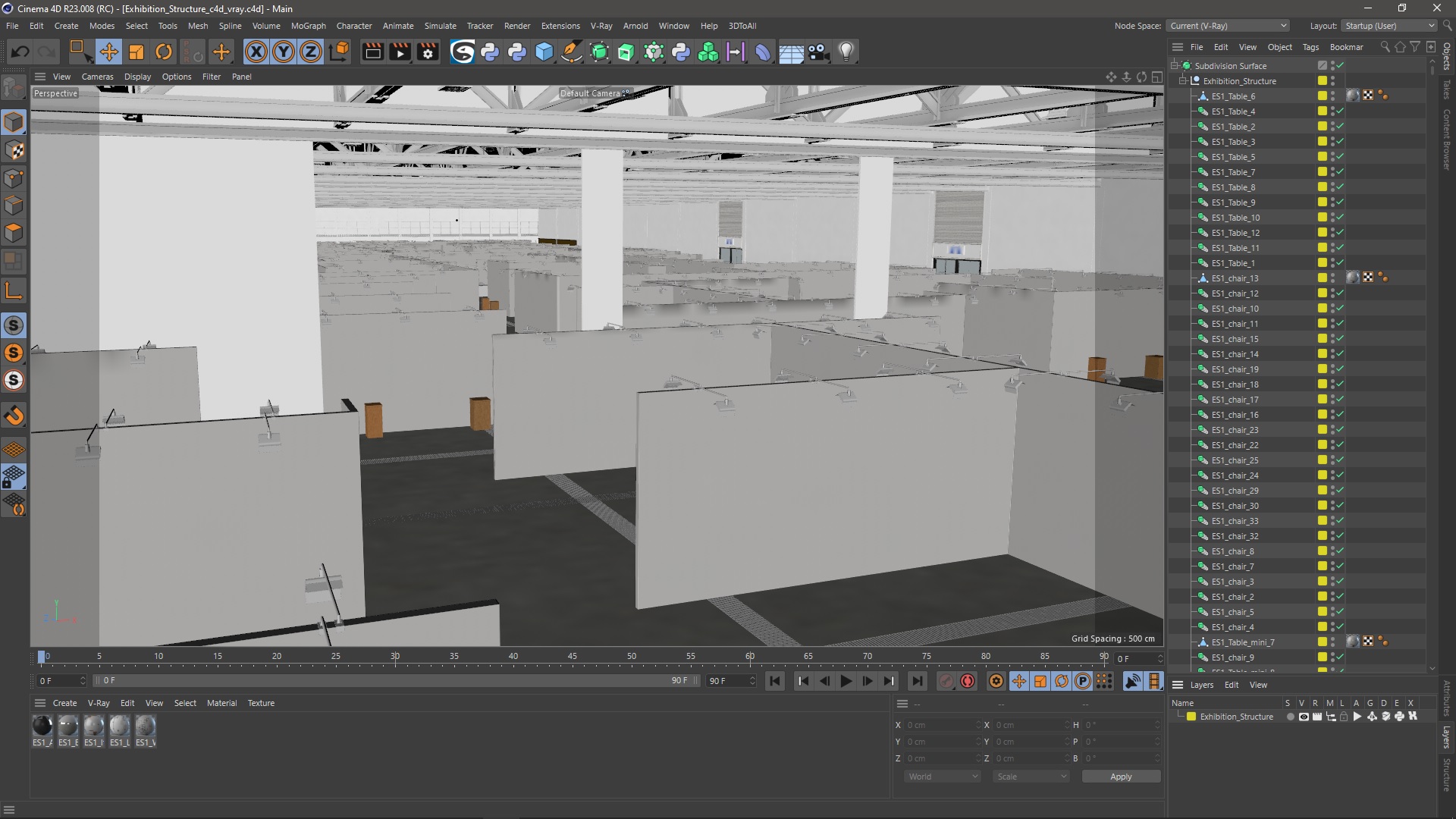 3D model Exhibition Structure