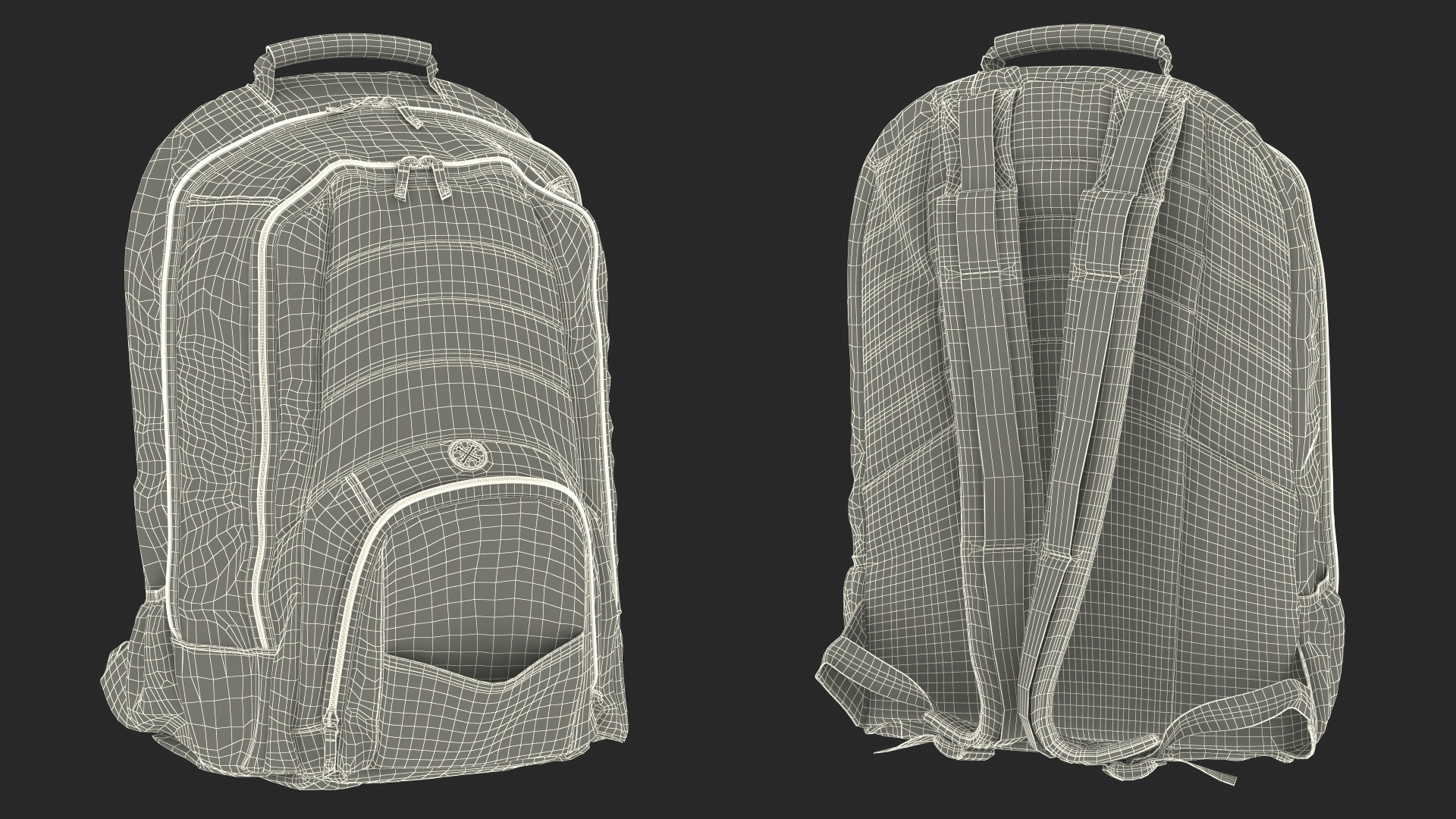 Stylish Sport Backpack 3D