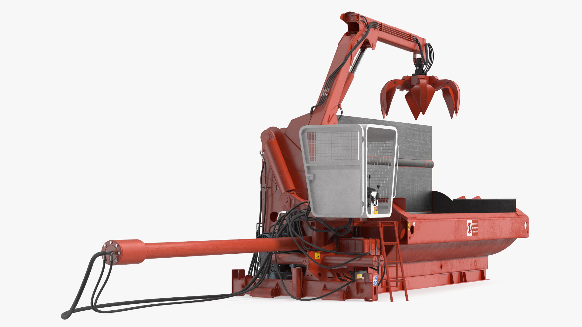 3D Scrap Metal Baler Portable Rigged model