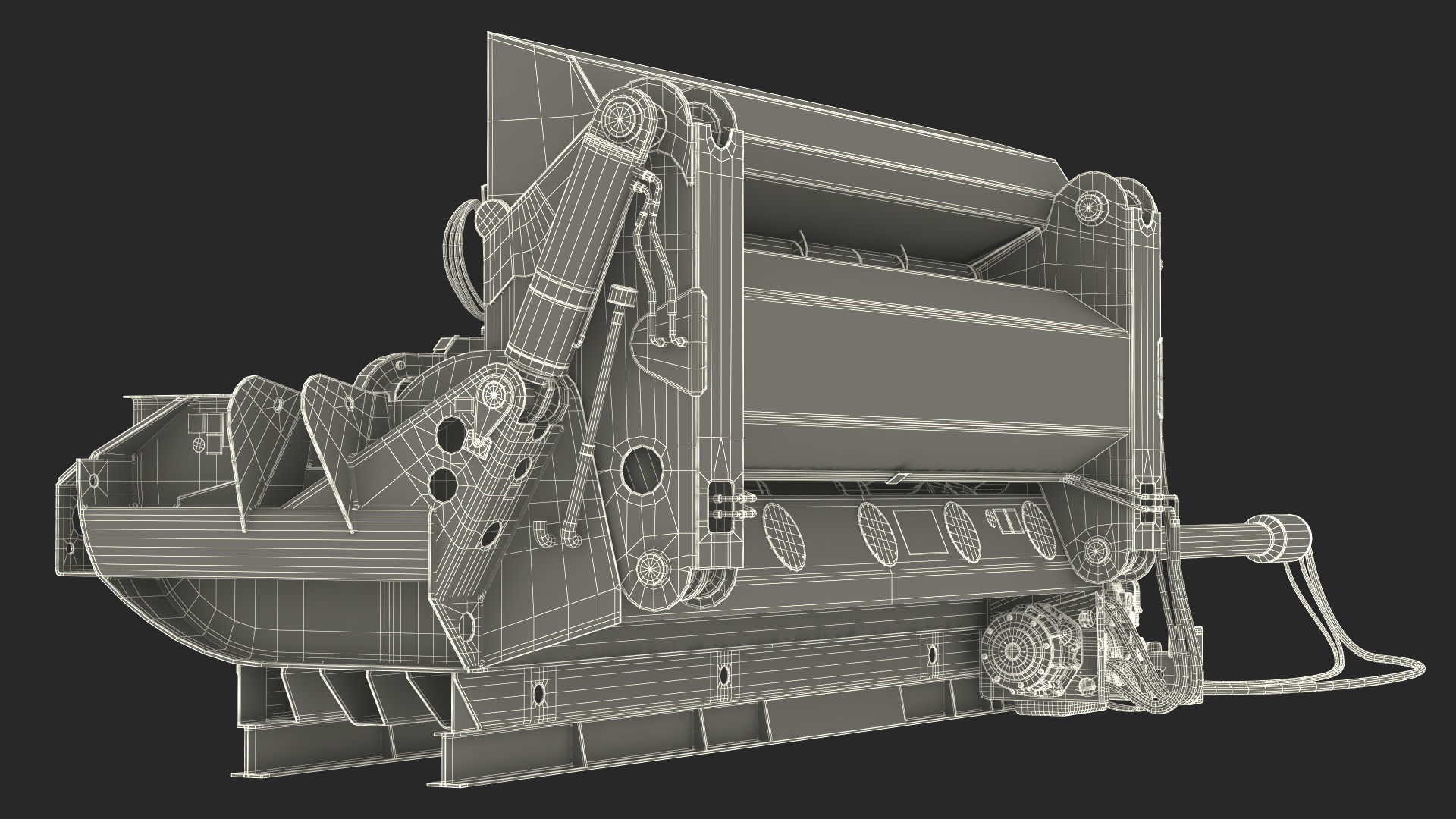 3D Scrap Metal Baler Portable Rigged model