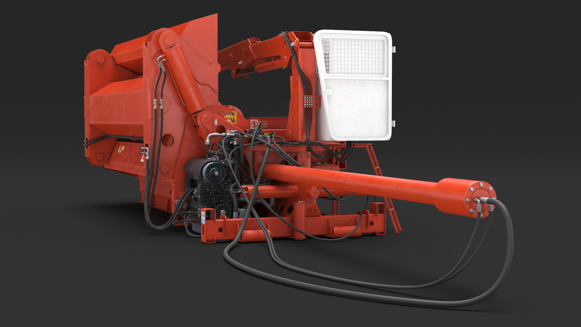 3D Scrap Metal Baler Portable Rigged model