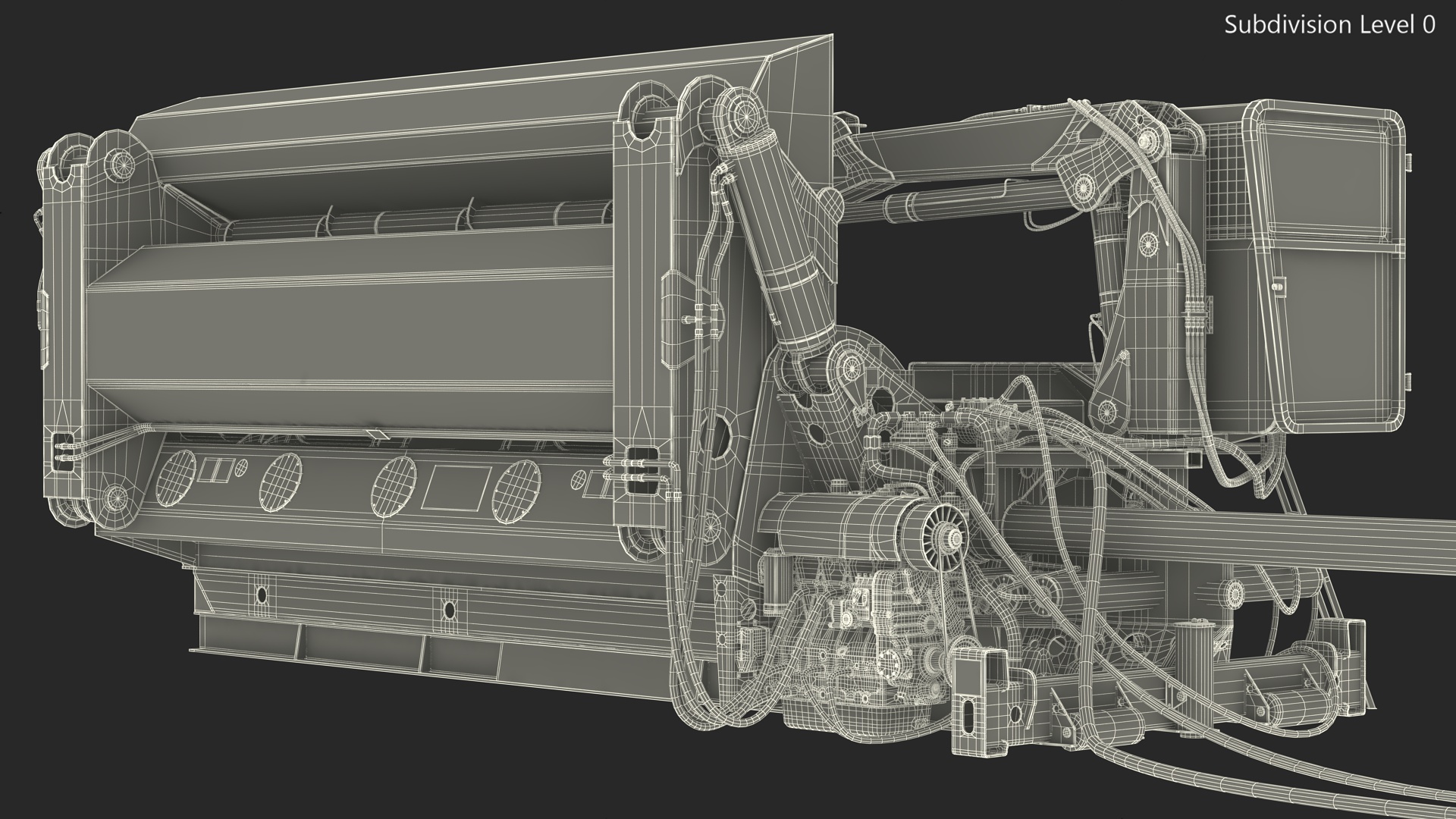 3D Scrap Metal Baler Portable Rigged model