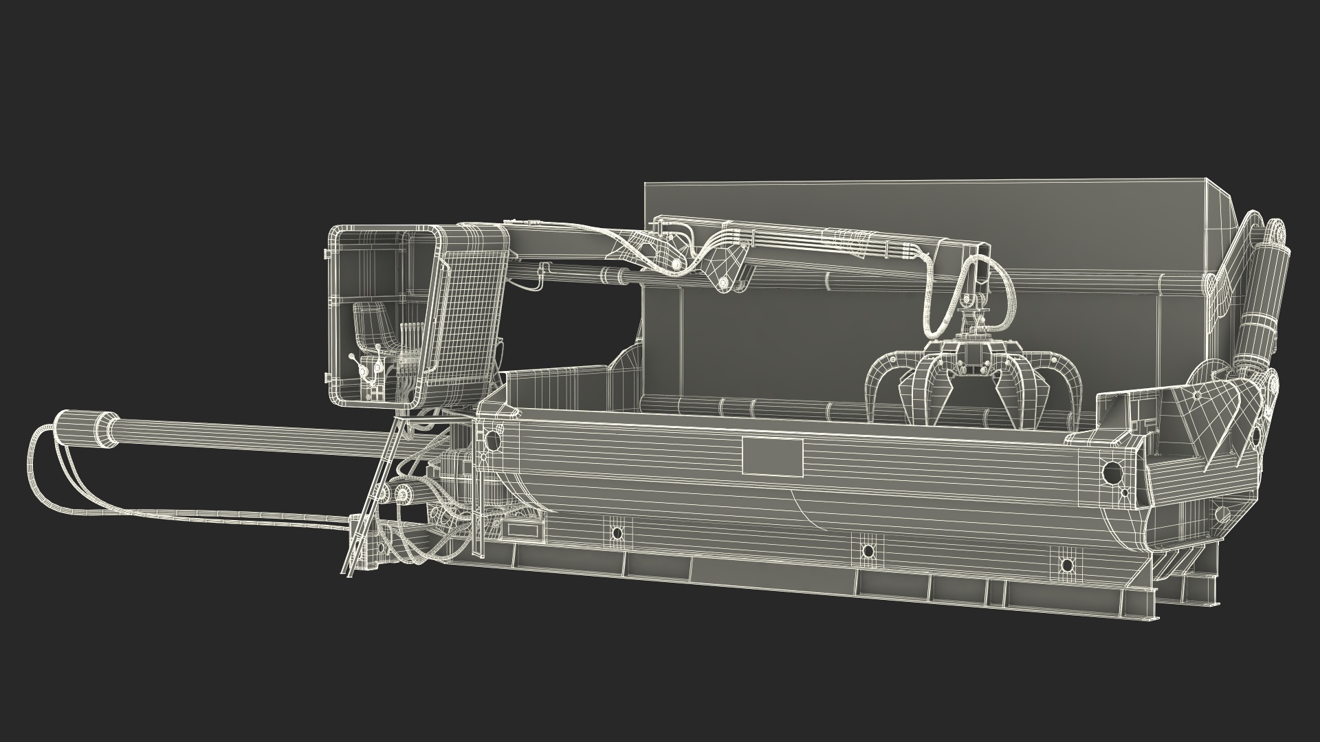 3D Scrap Metal Baler Portable Rigged model