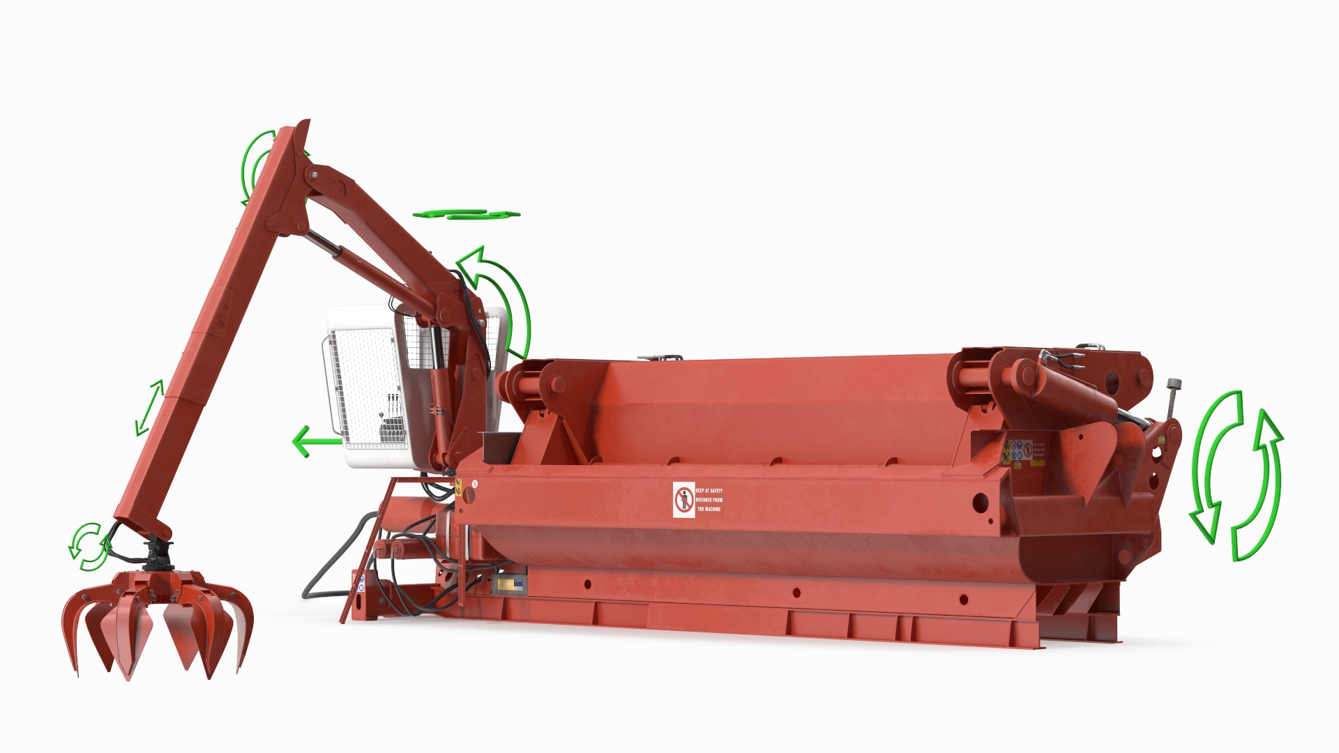 3D Scrap Metal Baler Portable Rigged model